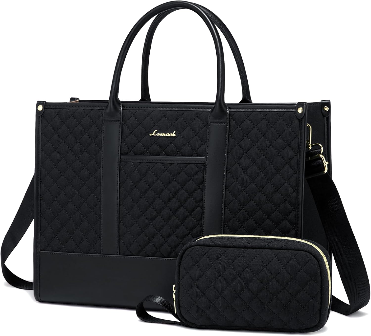 LOVEVOOK Laptop Bags for Women, 15.6 inch Waterproof Work Tote Bag with Clutch,...