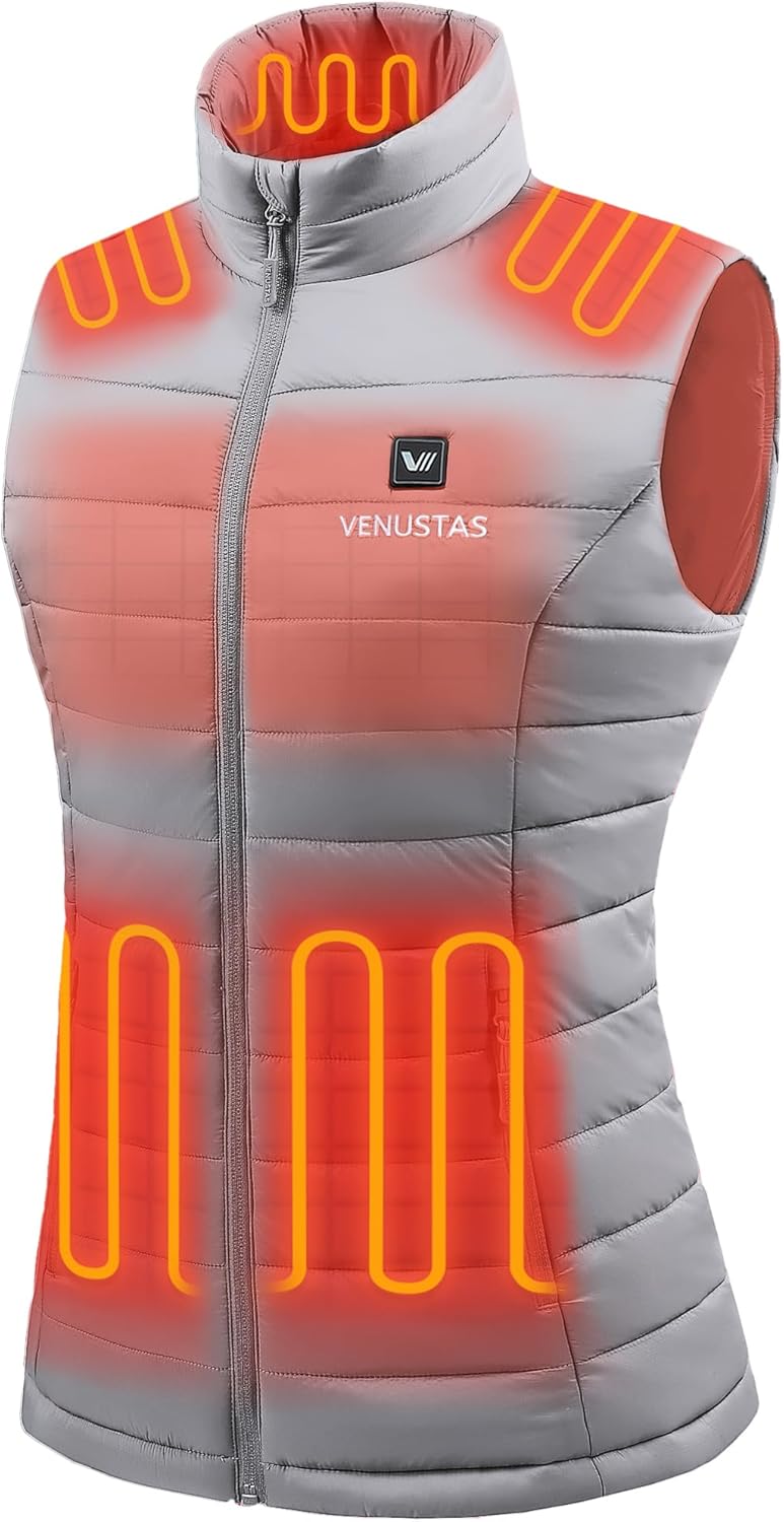 Venustas Women's Heated Vest with Battery Pack 7.4V, Heated clothes for women Me...