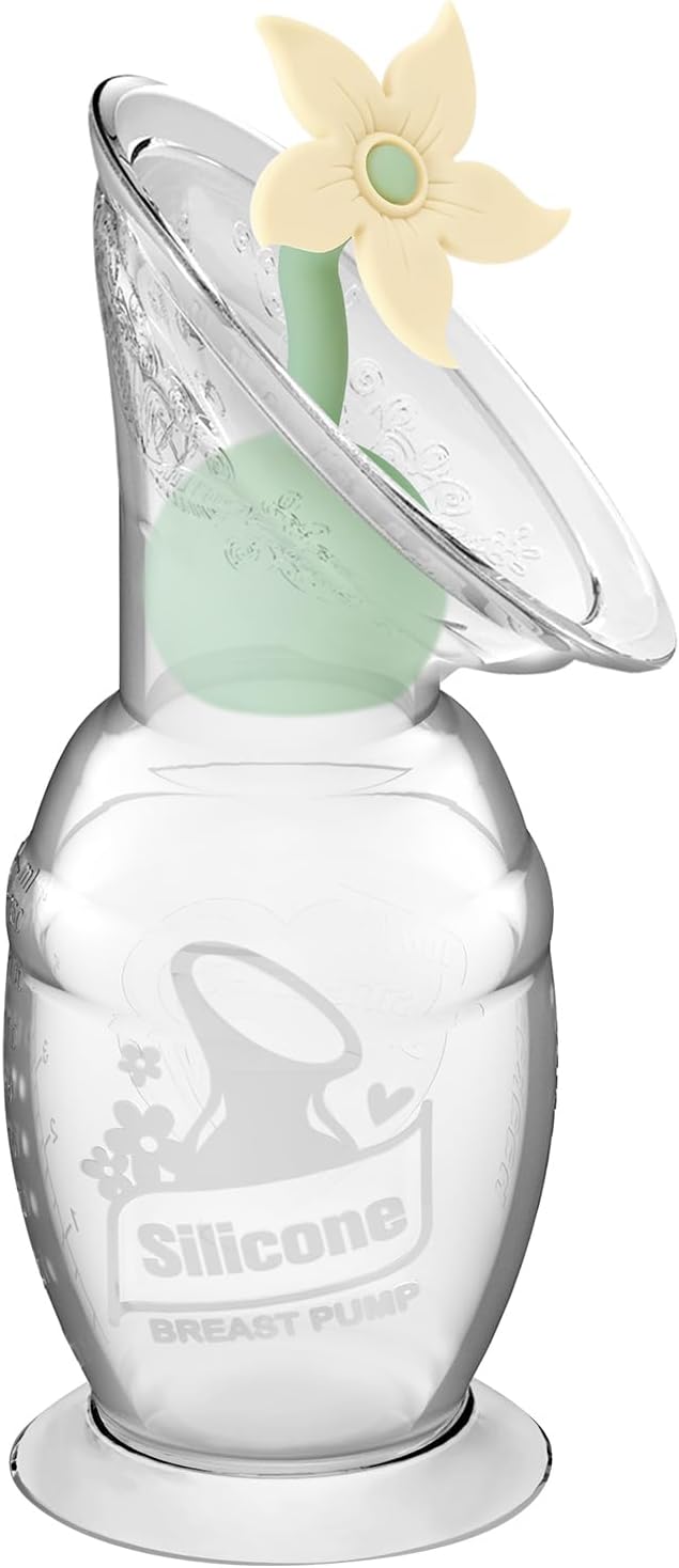 haakaa Manual Breast Pump with Flower Stopper Set, Gen.2 Silicone Hand Pump with...