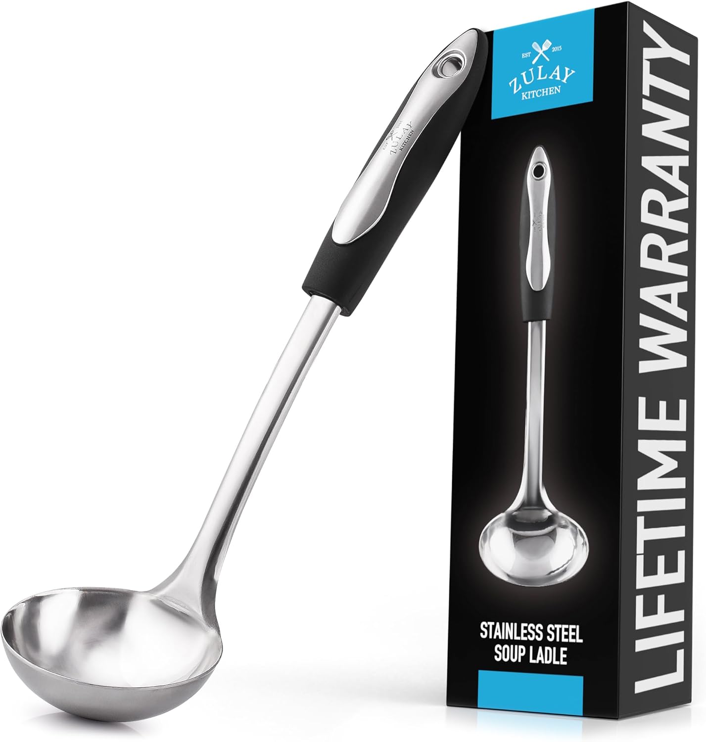 Zulay Kitchen Stainless Steel Cooking Utensil - Stainless Steel Kitchen Utensil...