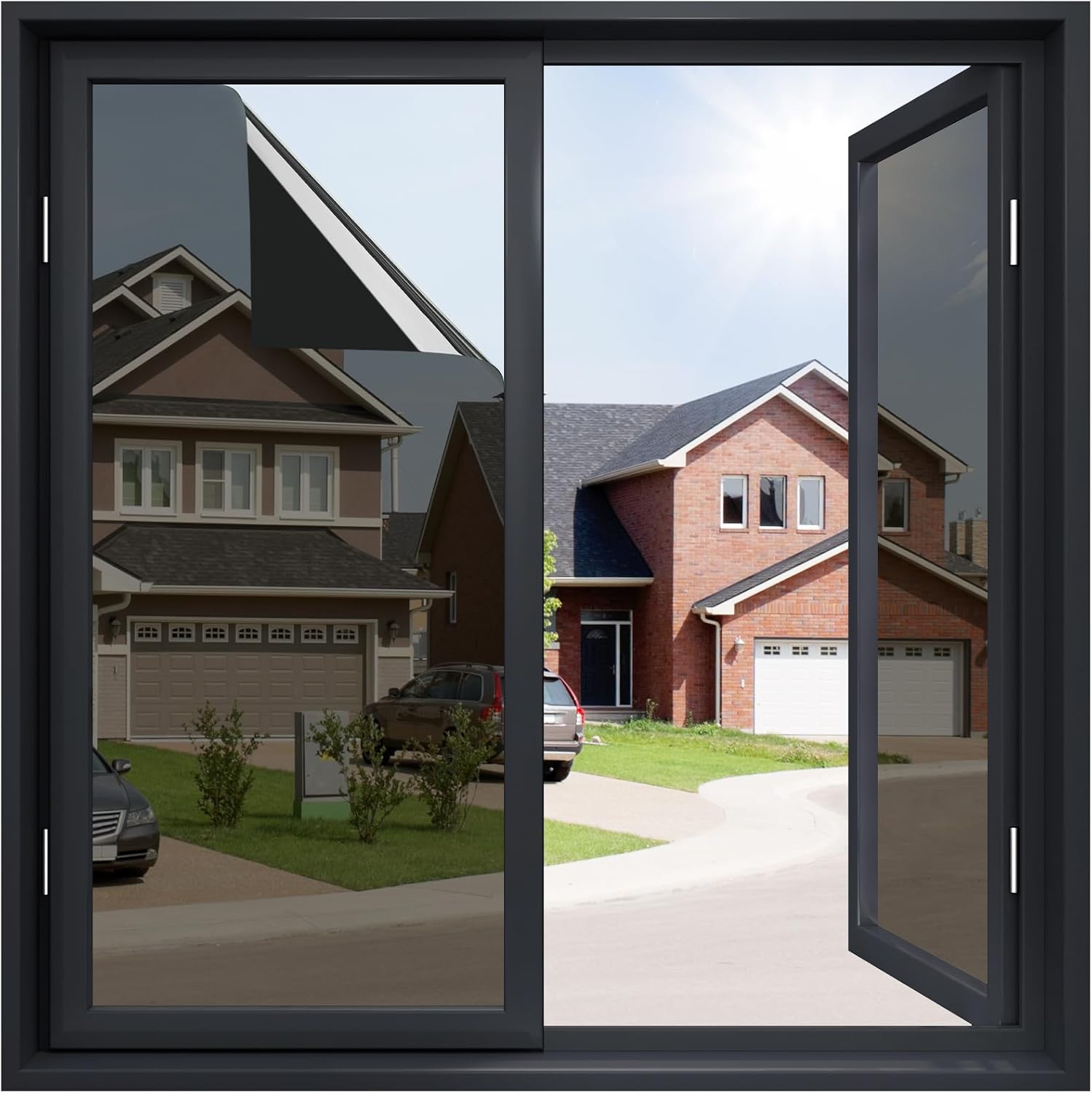 rabbitgoo One Way Window Privacy Film Window Tint for Home, Reflective Mirror Su...