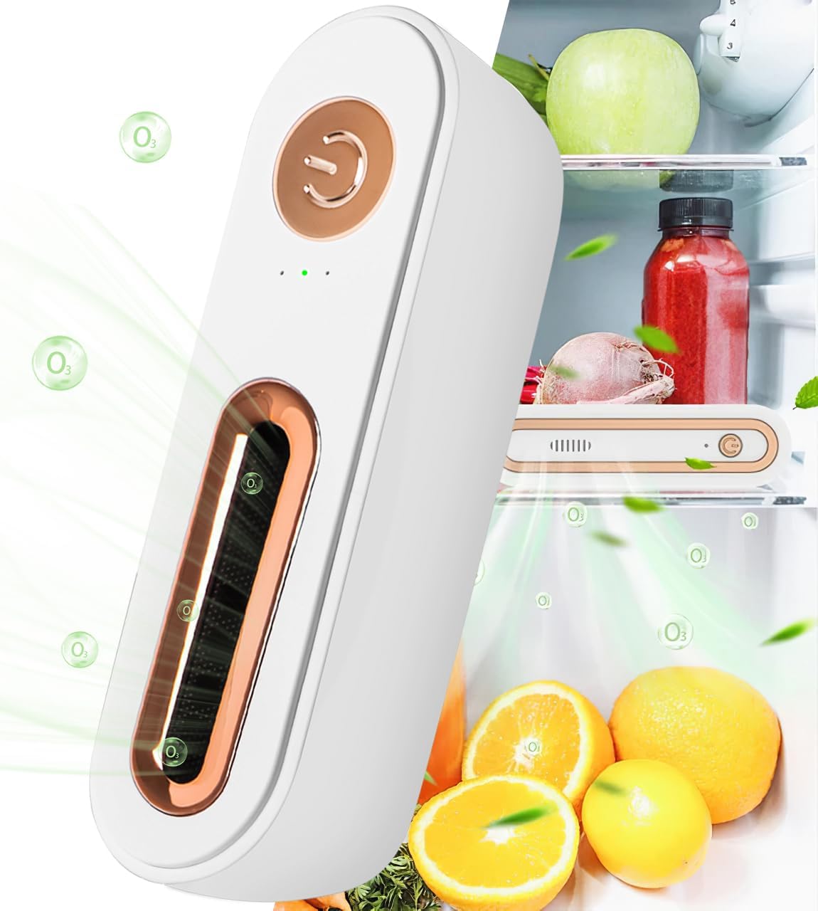 Fridge Deodoriser Fresheners Odour Eliminator Last for 10 Years: [4 IN 1] Rechar...