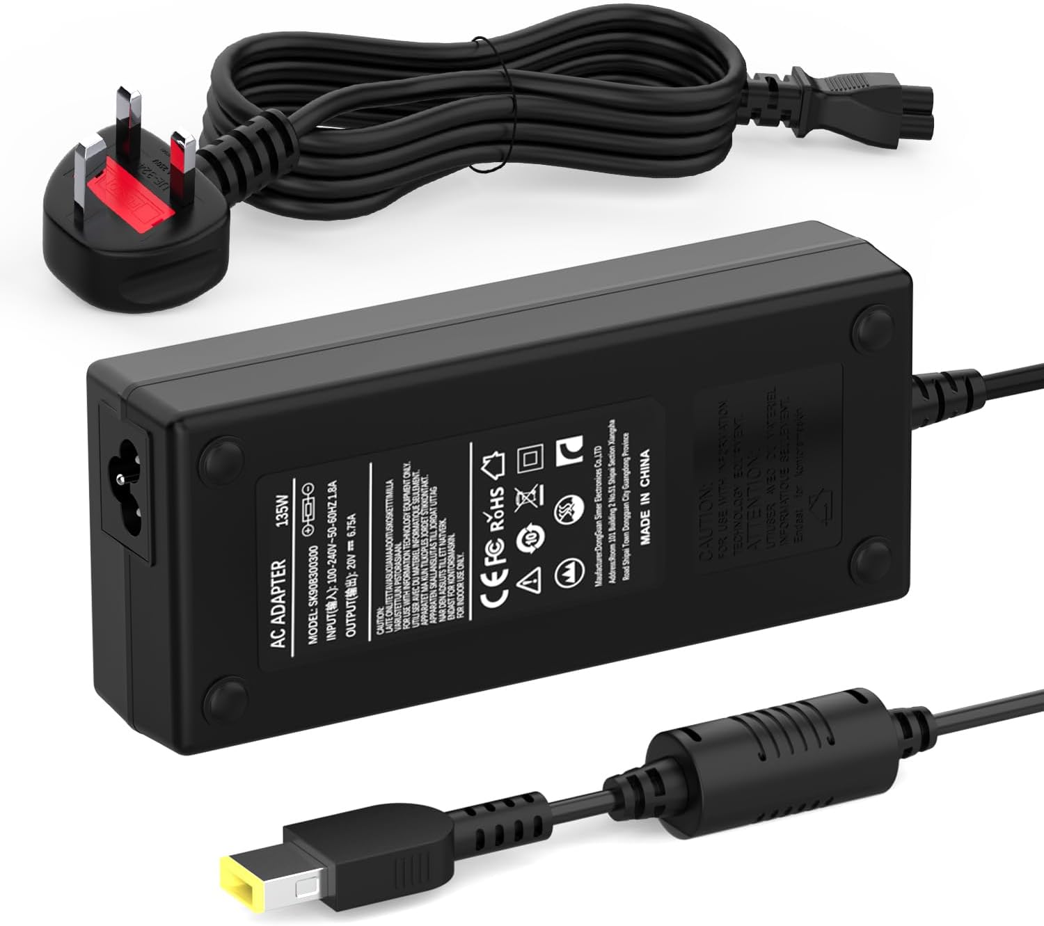 135W USB Laptop Charger for Lenovo IdeaPad Y40-70 Y50-70 Y520 Y70-70 Y700 Y700-1...
