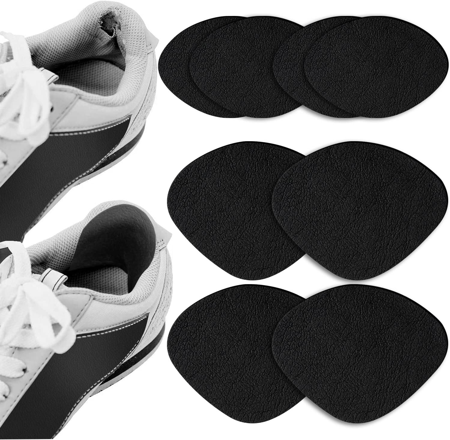 Shoe Heel Repair, 4 Pairs Self-Adhesive Inside Shoe Patches Kit for Repair Holes...