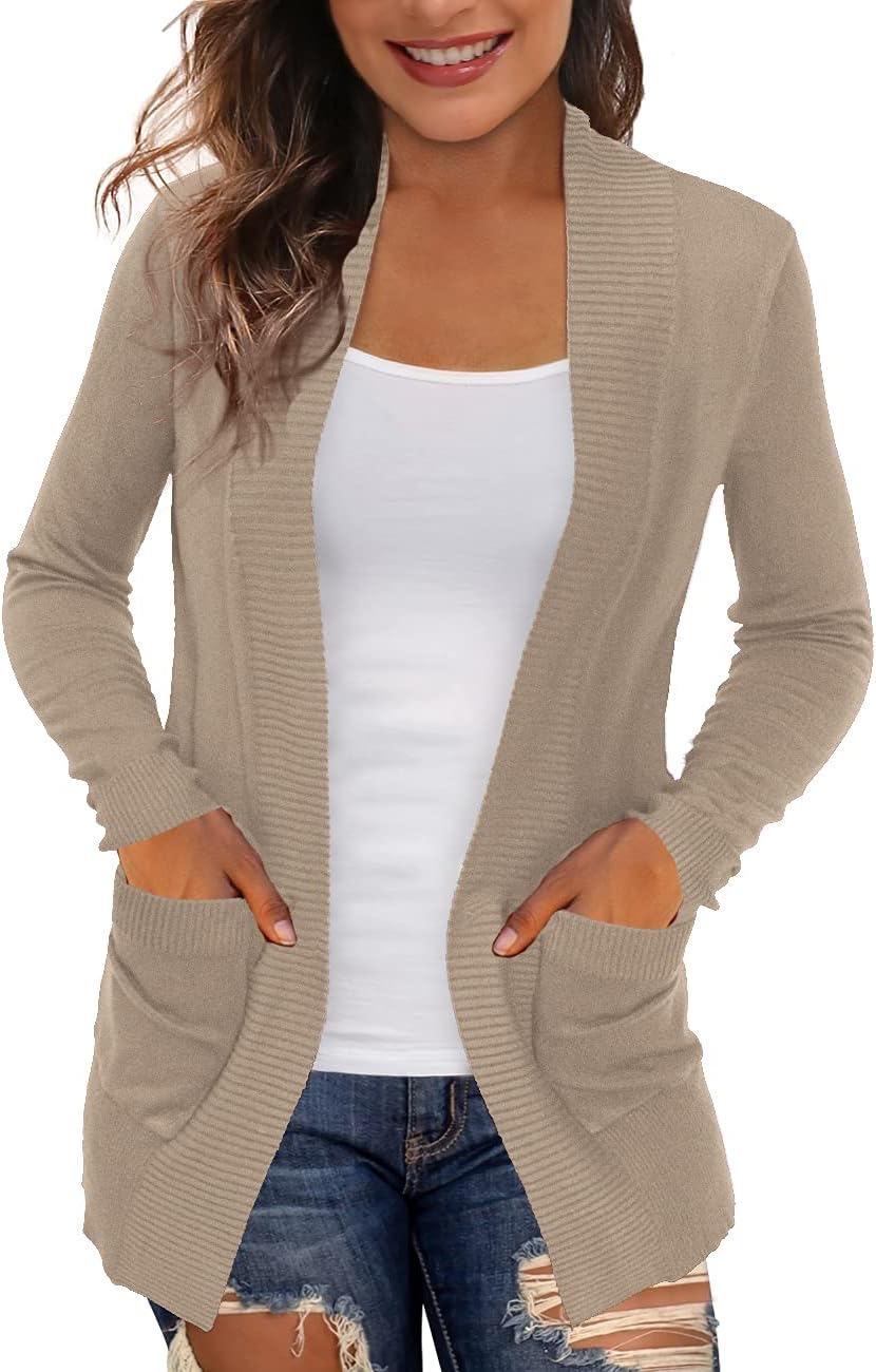 REDHOTYPE Women's Cardigans with Pockets Casual Lightweight Open Front Cardigan...
