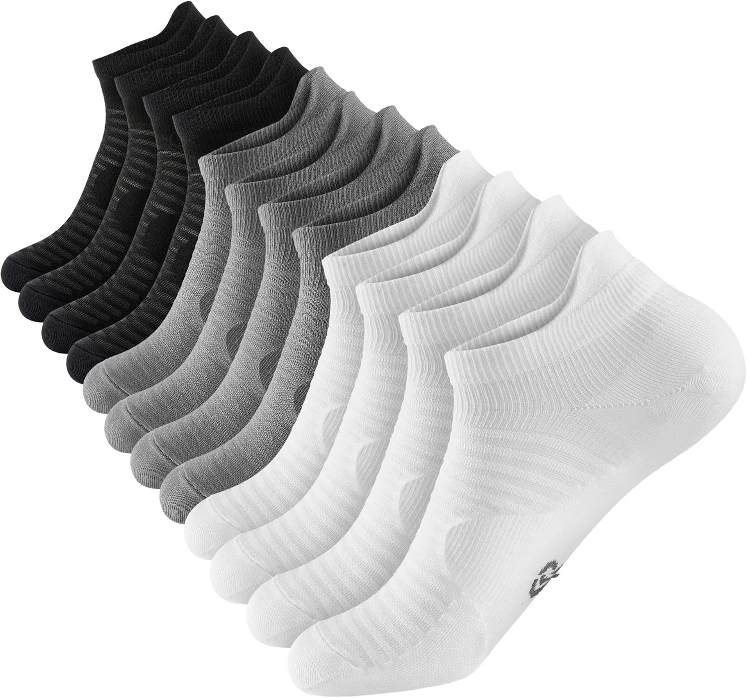 Compression Running Ankle Socks Low Cut(6 Pairs) for Men & Women Small-Medium Bl...