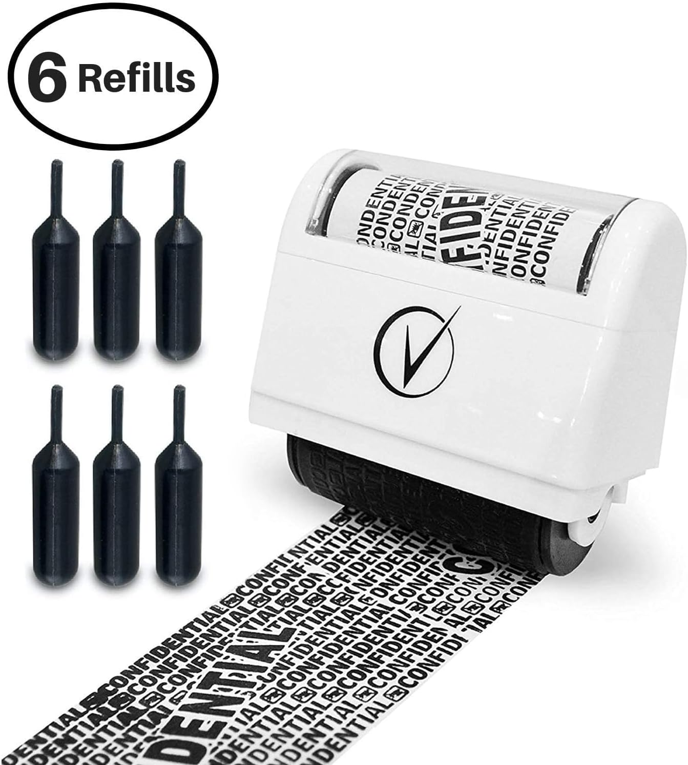 Identity Theft Protection Roller Stamps Wide Kit - Confidential Roller Stamp, An...
