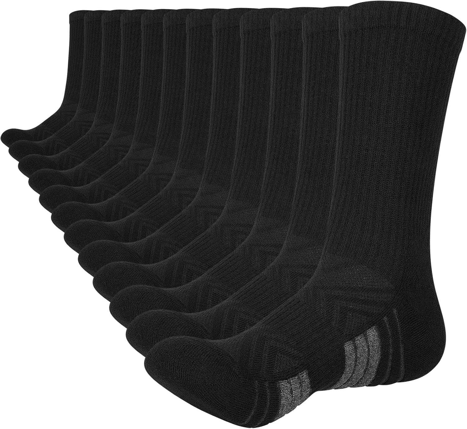 Lapulas Mens Socks 6 Pairs Thermal Sports Cotton Breathable Thick Cushioned Crew...