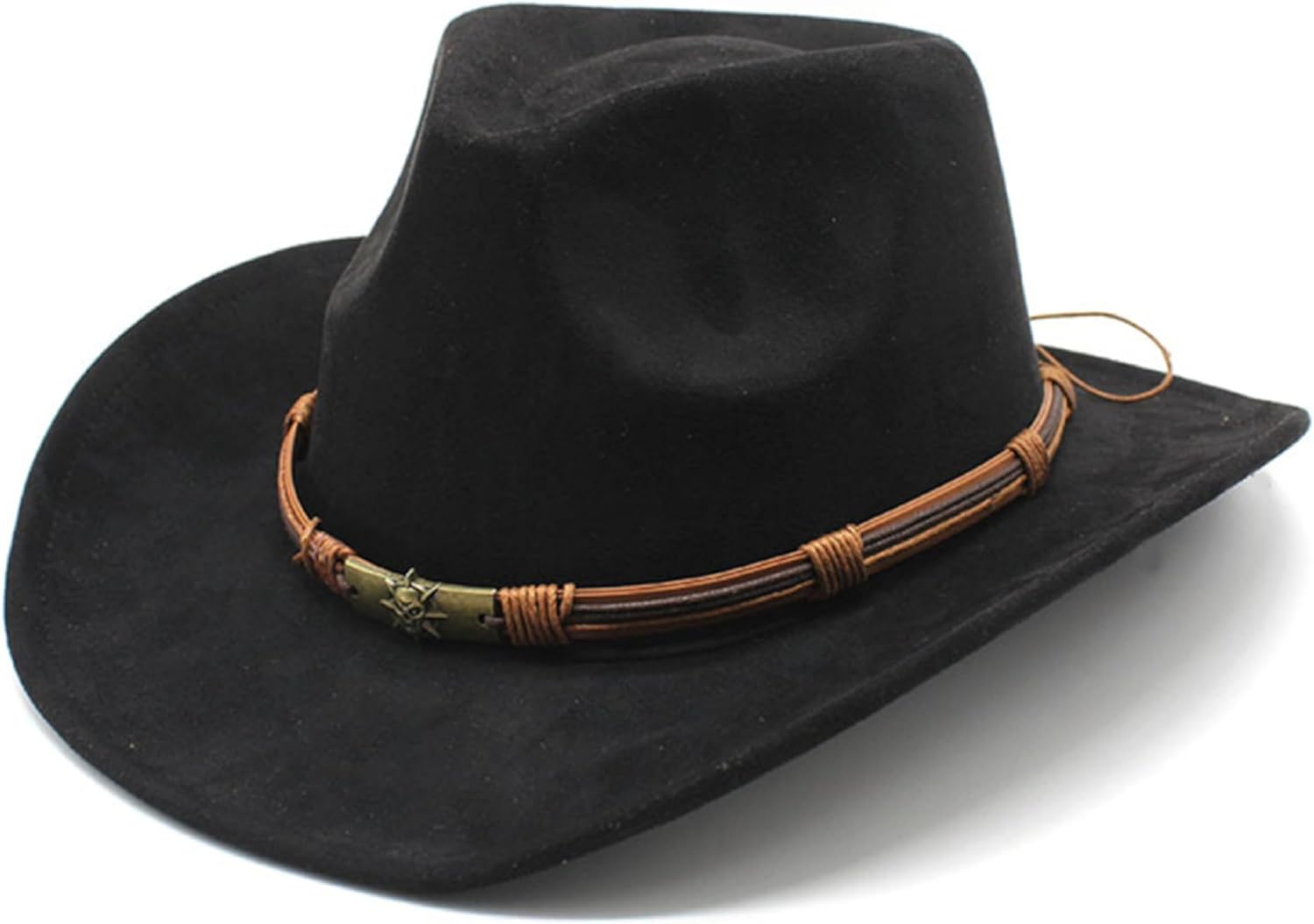 LIDHAY Cowboy Hat for Women and Men Western Suede Hat Panama Hat Cowboy & Cowgir...