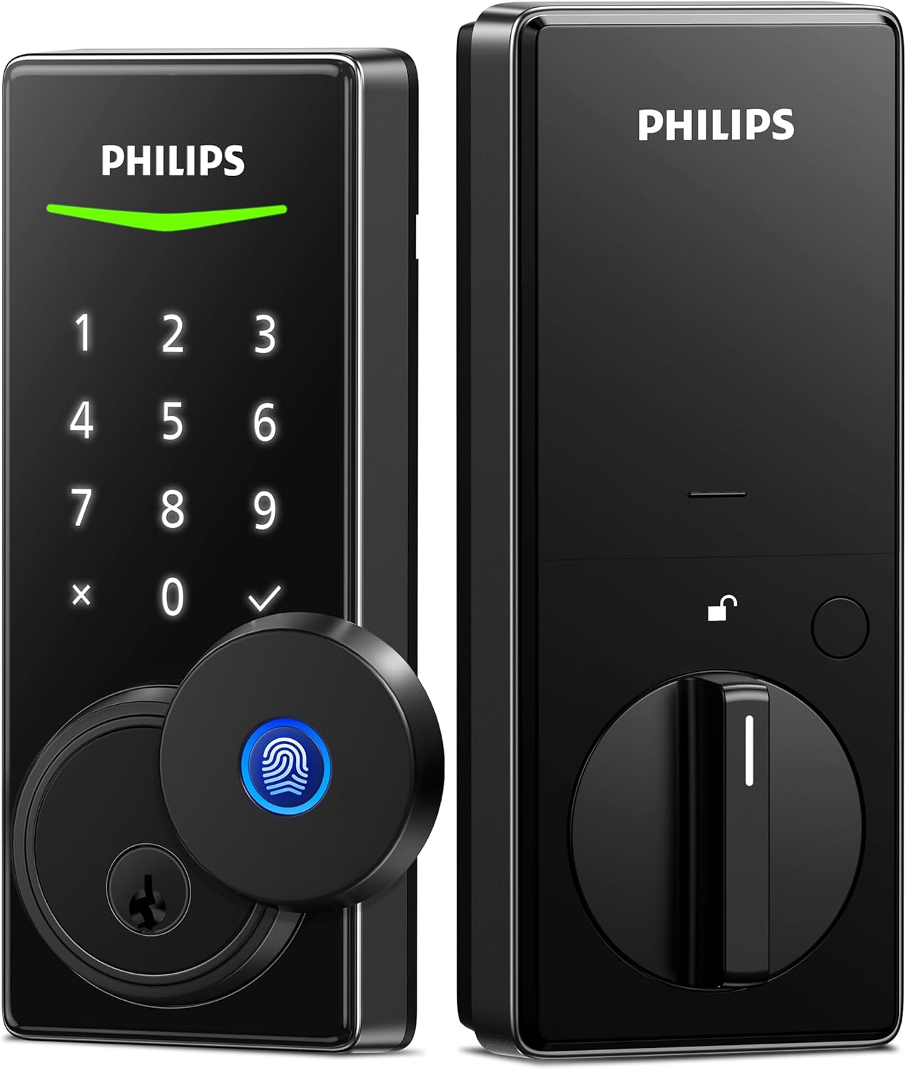 Philips Keyless Entry Door Lock, Fingerprint Door Lock with Touchscreen, Electro...