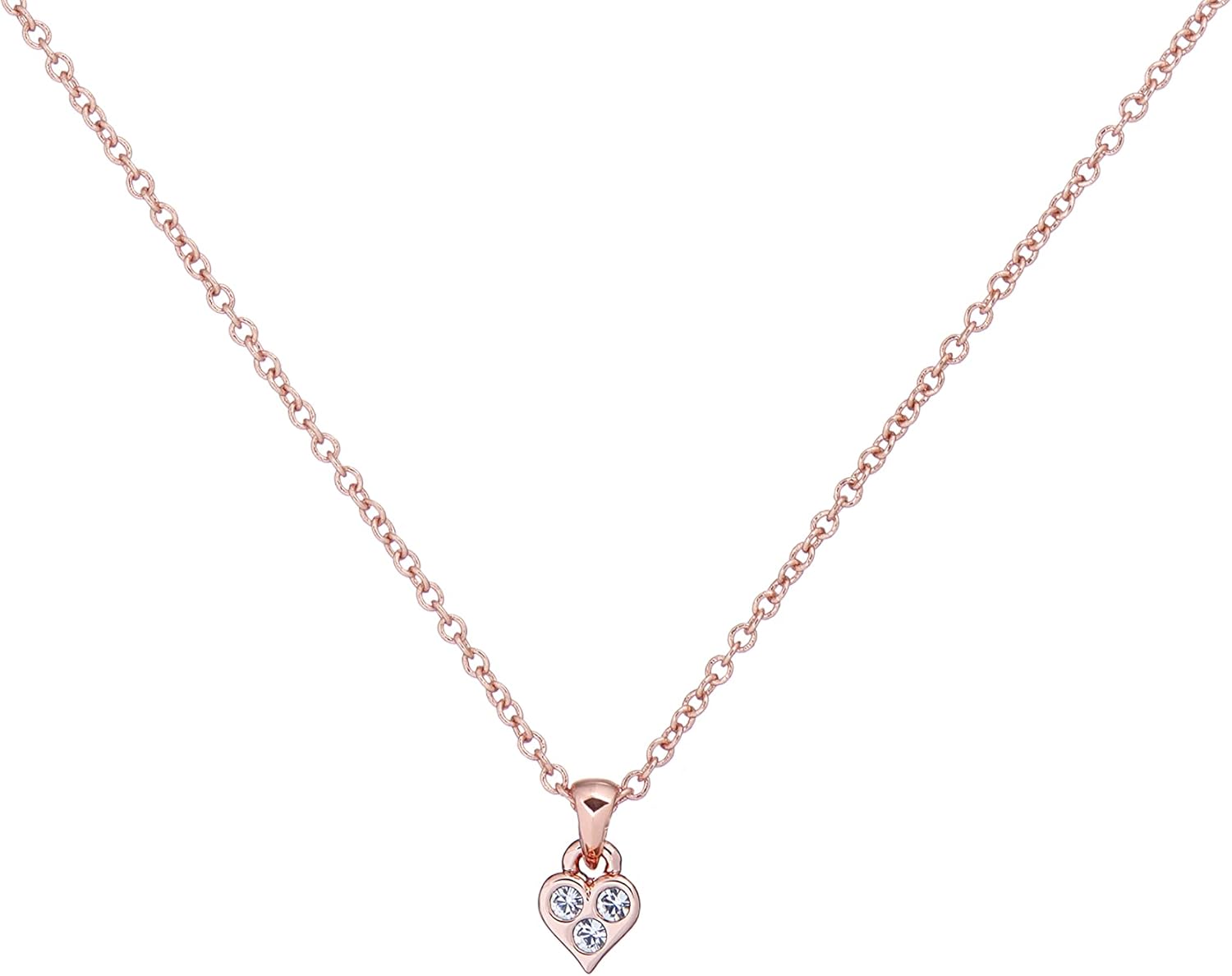 Ted Baker Neeno Small Heart Pendant Necklace for Women Rose Gold Tone/Crystal