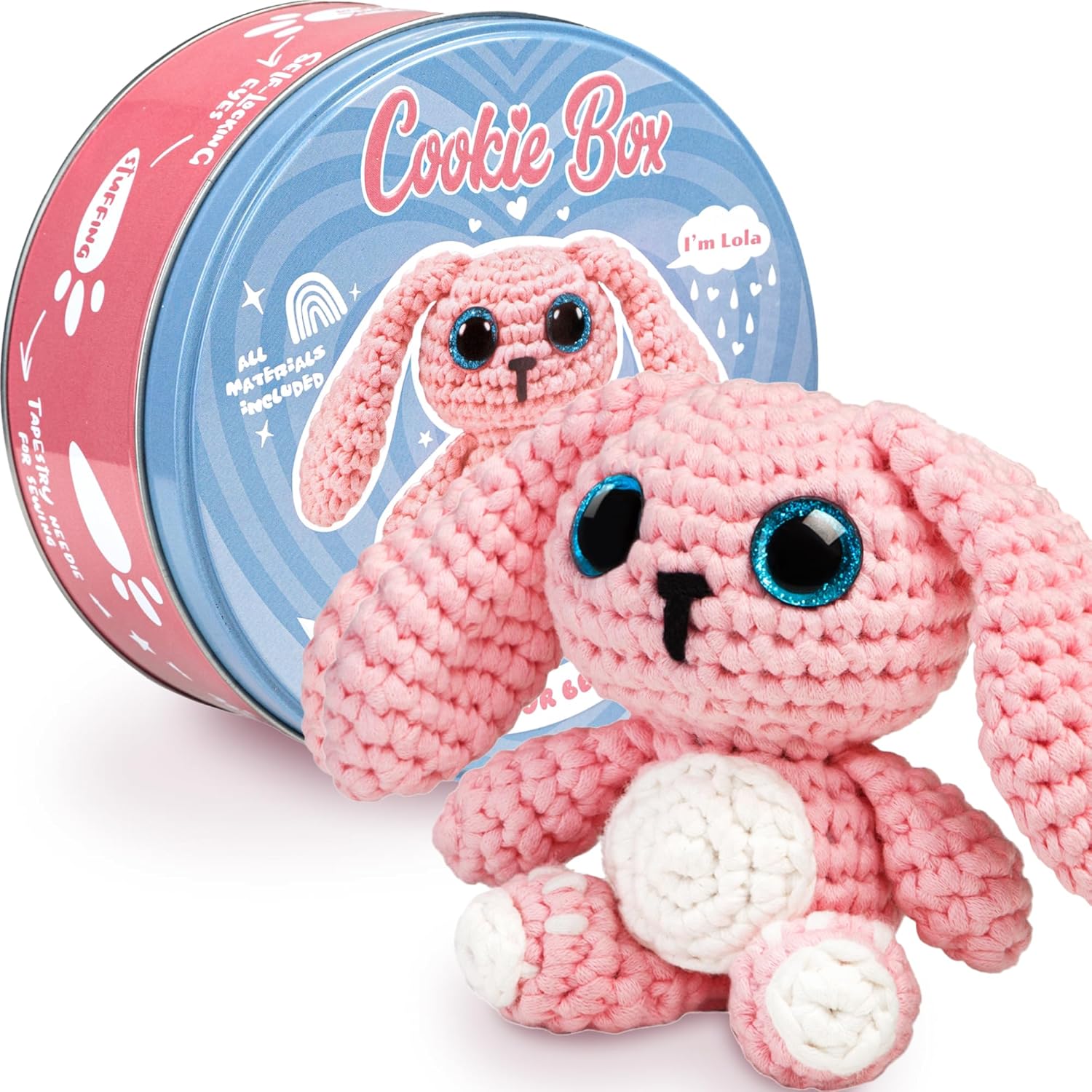 Cookie Box Crochet Kit for Beginners - Learn to Crochet Amigurumi Stuffed Animal...