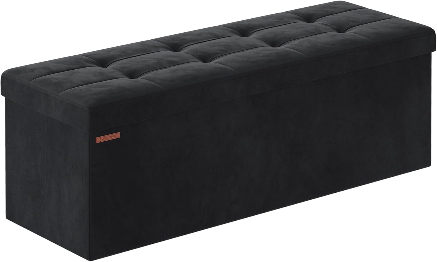 SONGMICS Storage Ottoman Bench, Foldable Ottoman F...