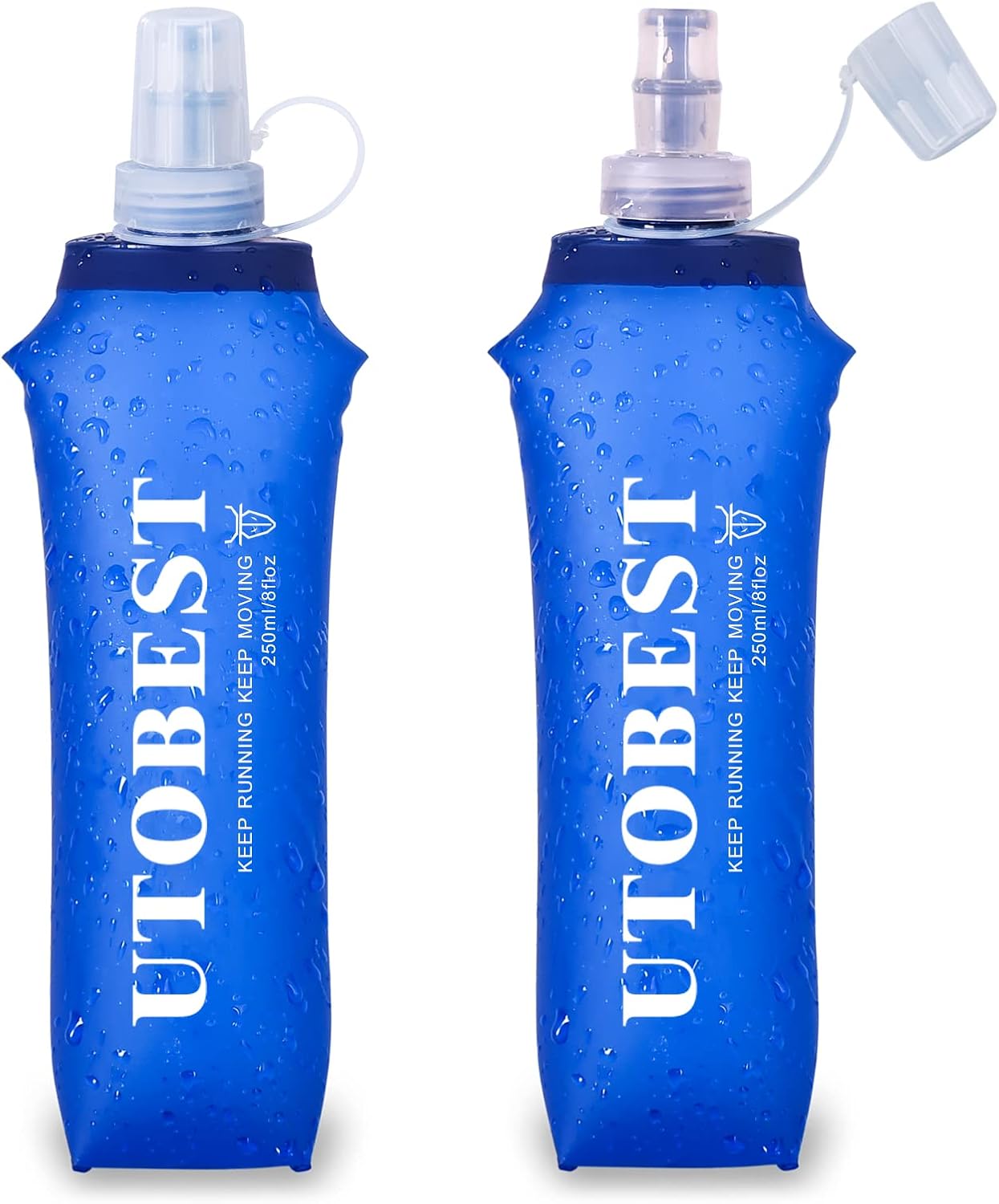UTOBEST Soft Flask Running Water Bottle Collapsible Water Bottle for Trail Runni...