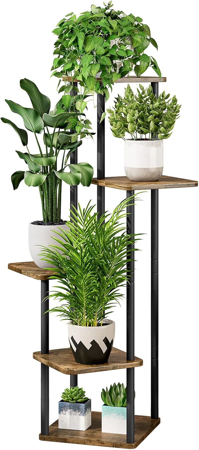 AZERPIAN Plant Stand 5 Tier Indoor Metal Flower Sh...