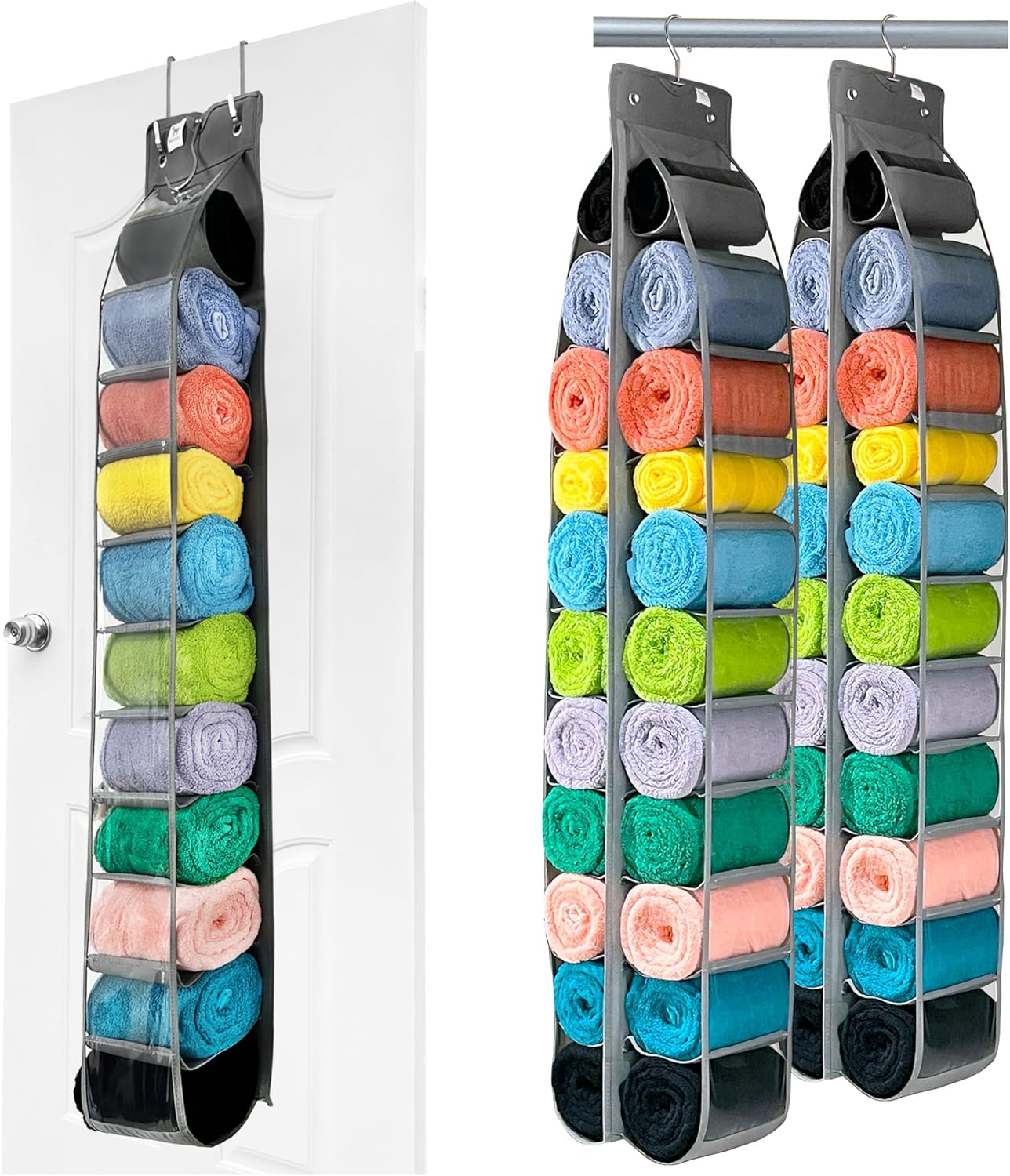 2PCS,Legging Organizer, 48spacious Pockets,Closet Organizers and Storage,2024 Mo...