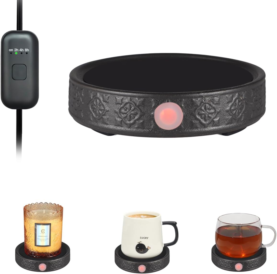 Coffee Mug Warmer for Desk, Electric Candle Warmer with Auto Shut Off, 2-4-8 Hou...
