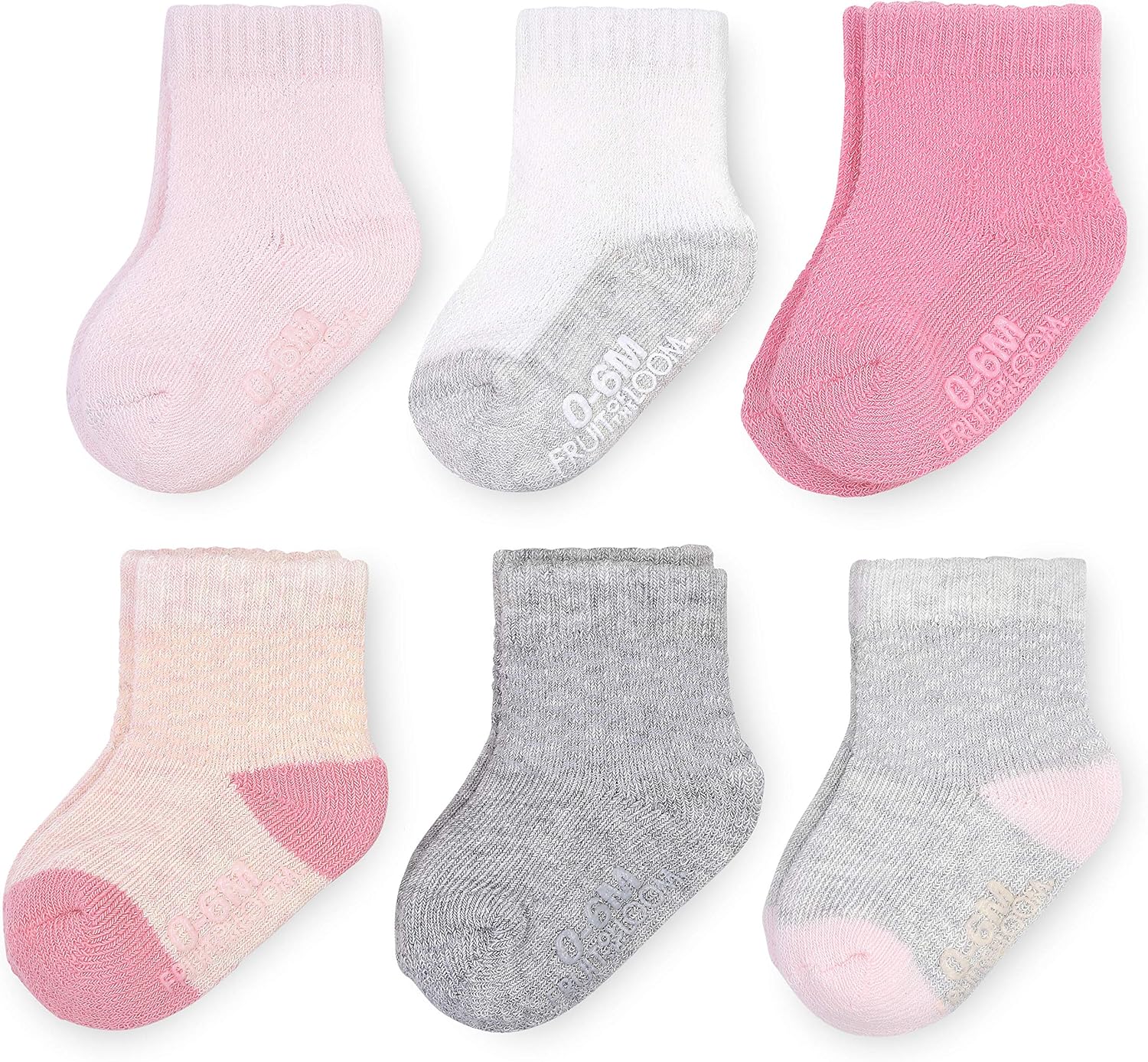 Fruit of the Loom Baby Girls' Modern 0-6 Months Pink