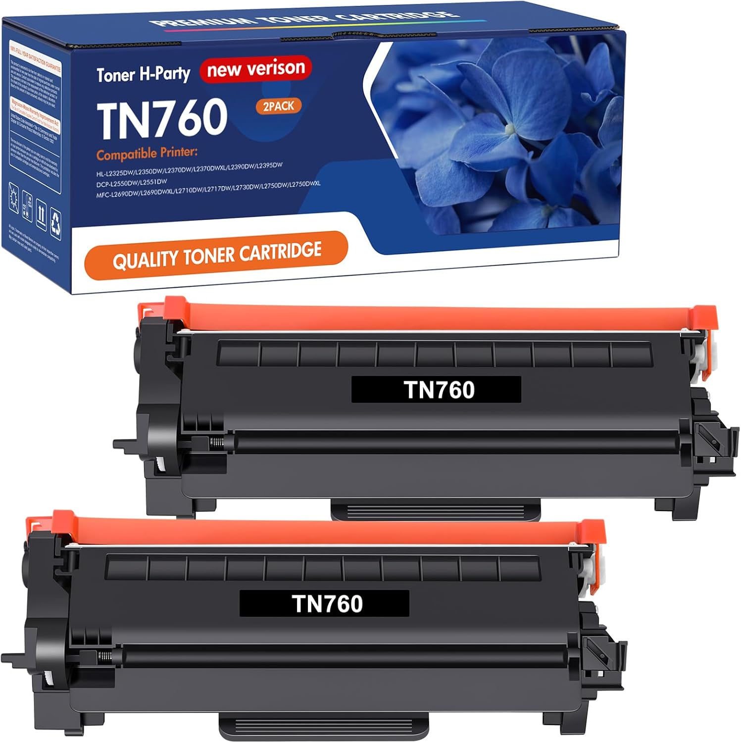 TN760 Toner for Brother Printer: Replacement for Brother TN730 TN 760 TN-730/TN-...