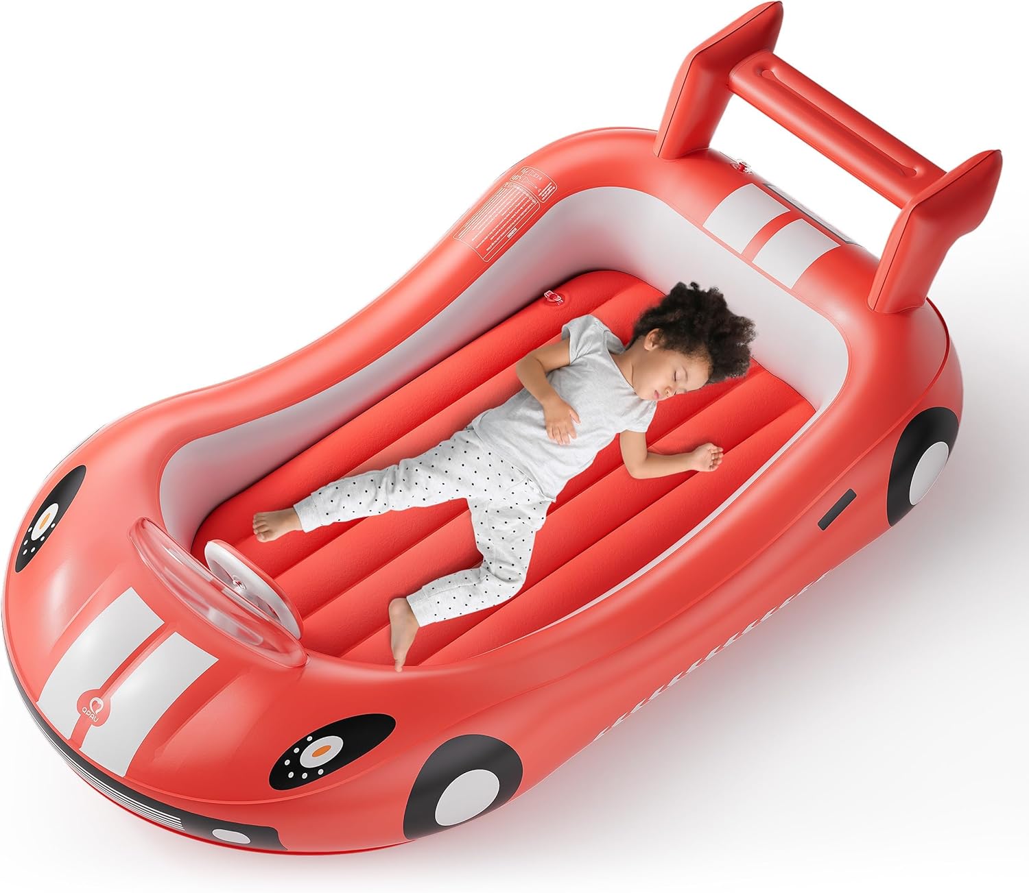 QPAU Inflatable Kids Bed, Toddler Travel Bed with Sides, for Camping, Traveling,...
