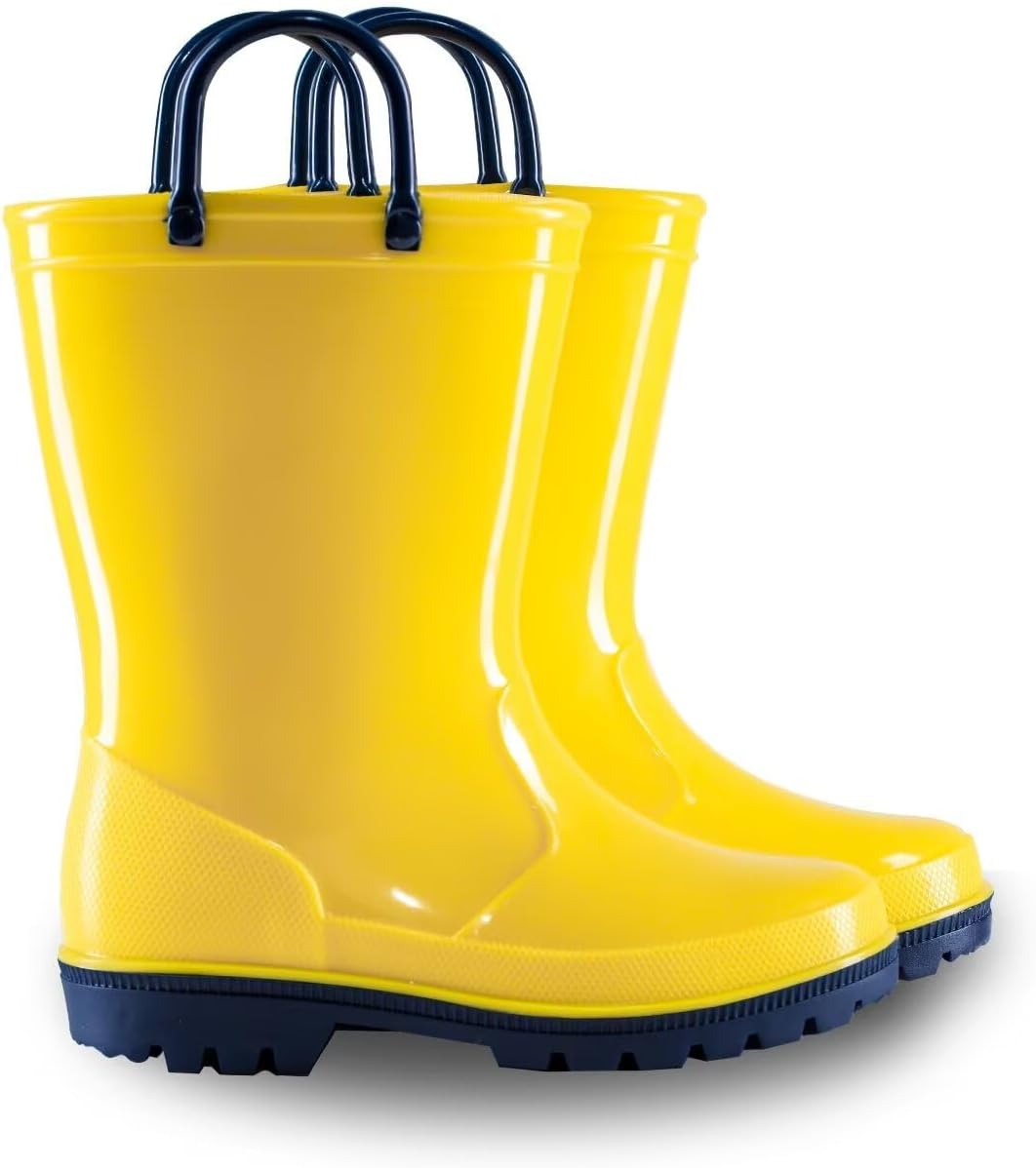 EUXTERPA Boys Girls Rain Boots Toddler Kids Waterproof Boots Children Lightweigh...