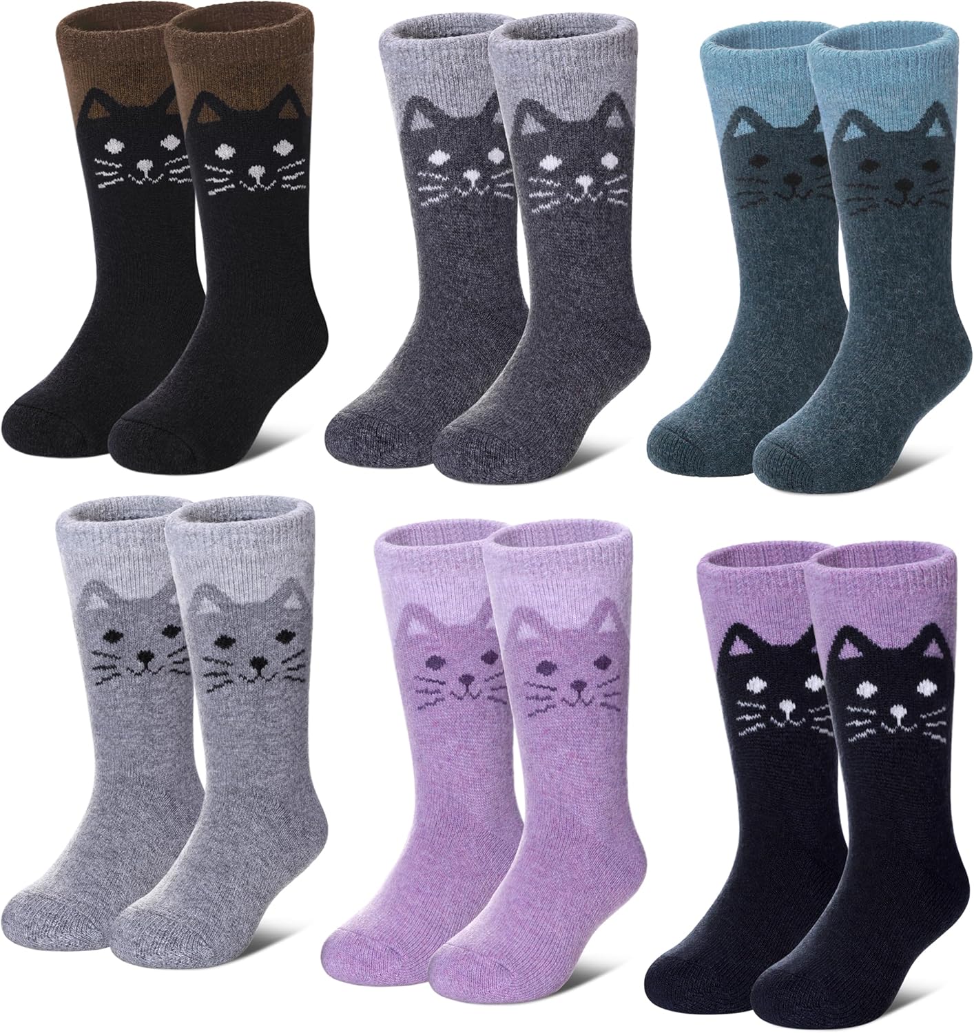 LANLEO Kids Wool Socks For Toddlers Boys Girls Hiking Winter Warm Cozy Thick Hea...