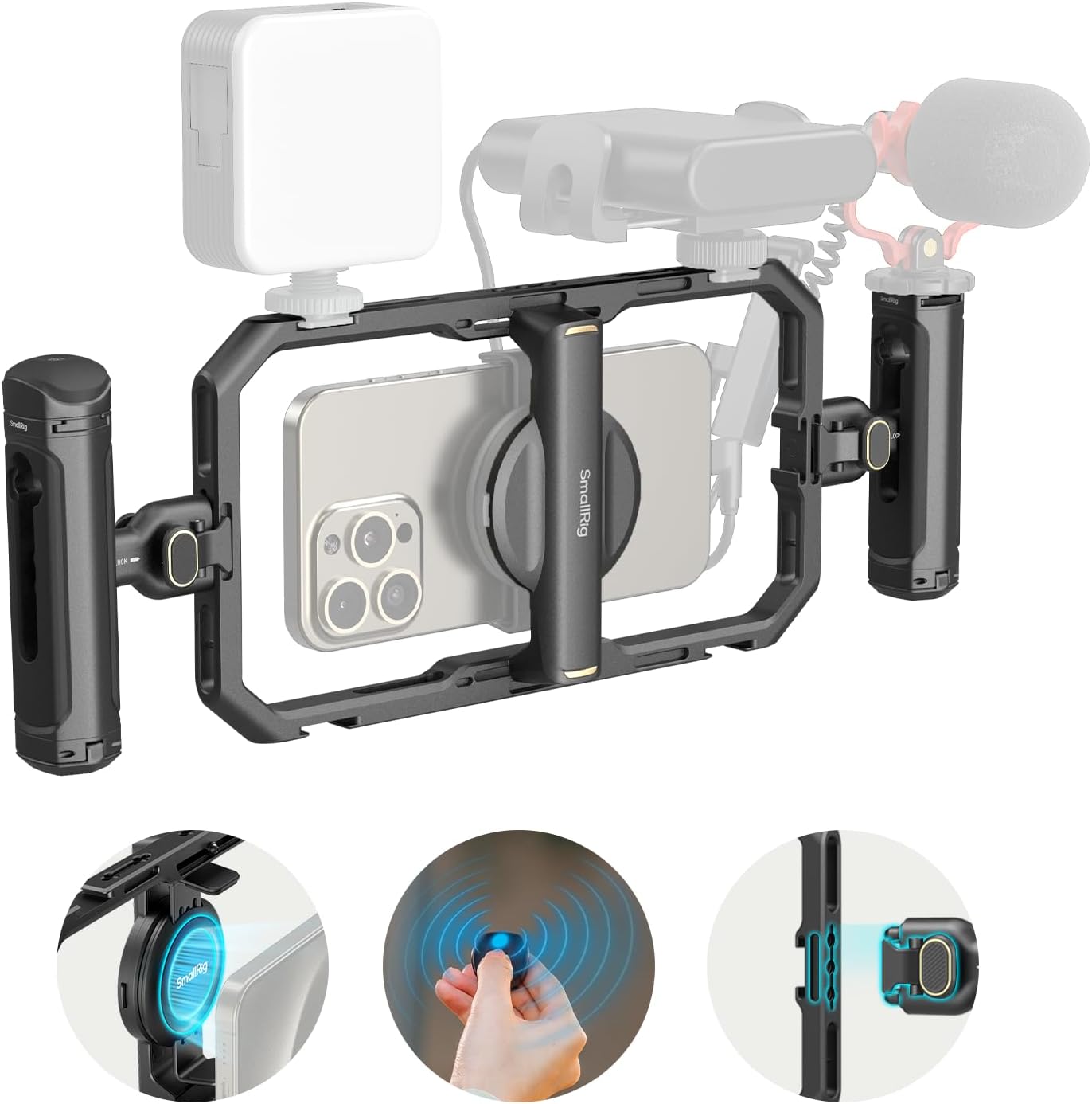 SmallRig Universal Quick Release Phone Cage Kit Basic, Aluminum Smartphone Video...