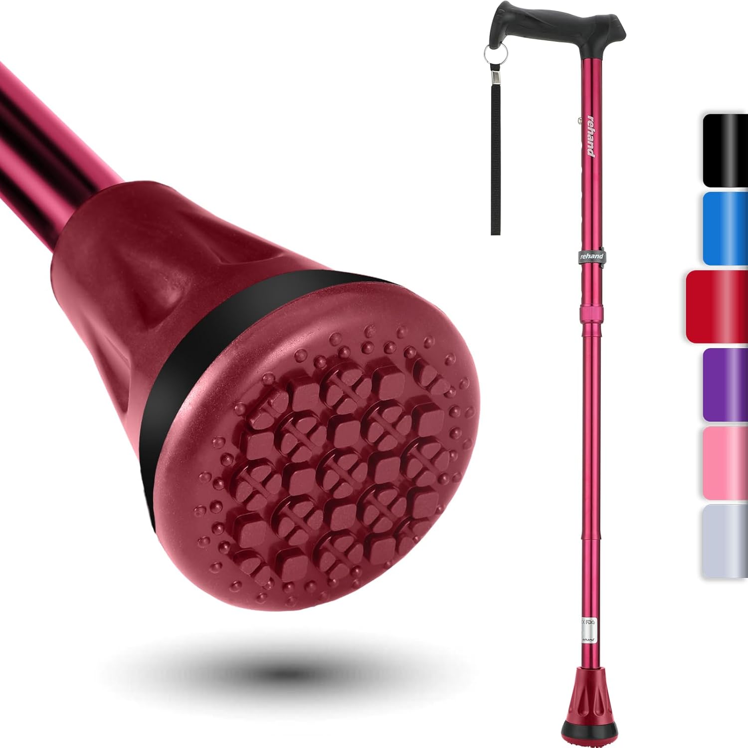 Rehand All Terrain Folding Walking Stick, Walking Sticks for Women & Men, Pivot...
