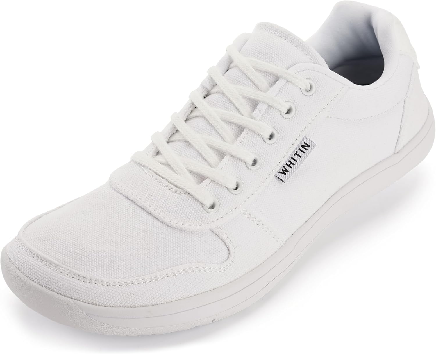 WHITIN Men's Wide Barefoot Shoes | Canvas Minimalist Sneakers | Zero Drop Sole 1...
