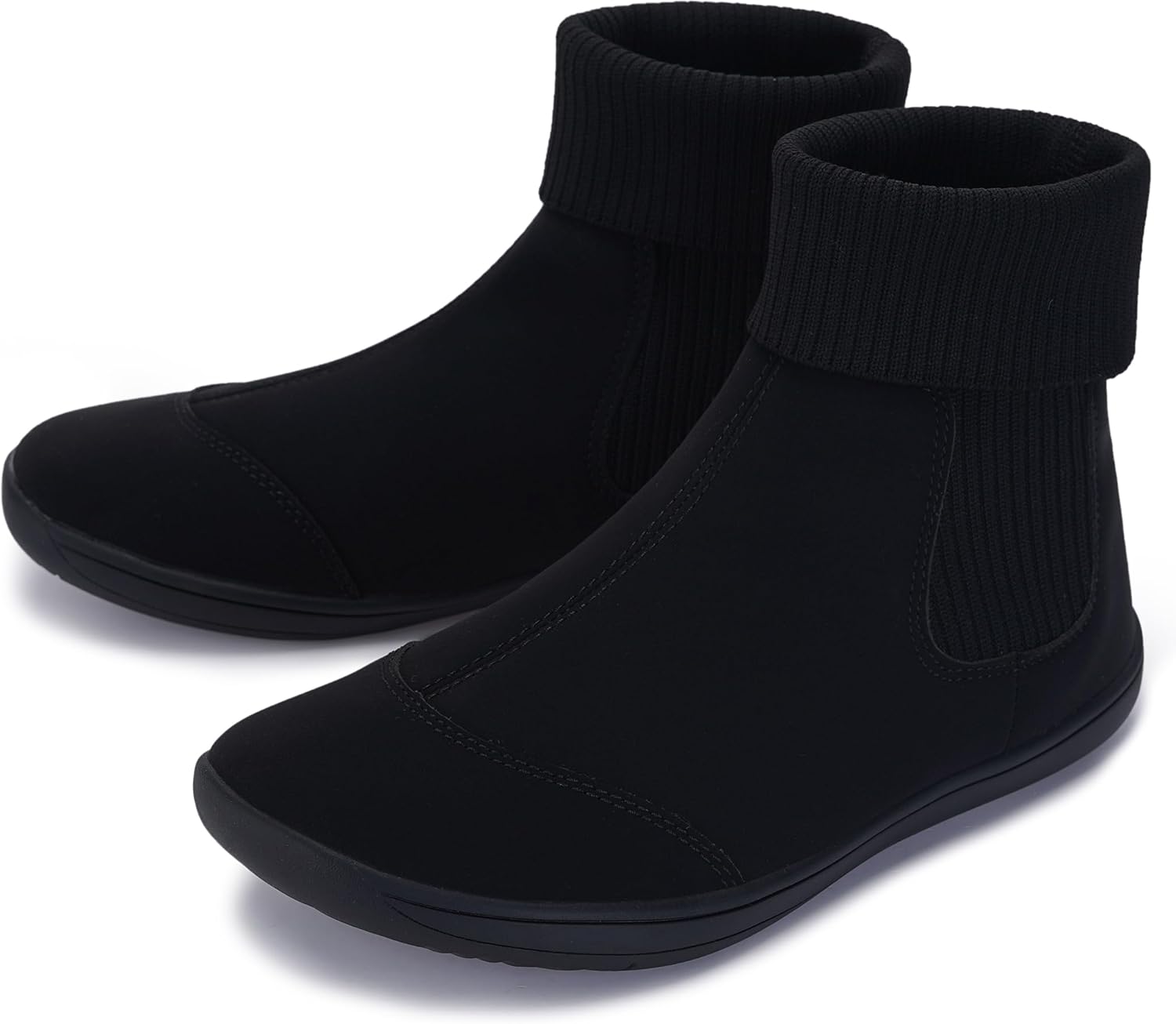 WHITIN Women's Wide Barefoot Ankle Boots | Minimalist Chelsea Styles | Zero Drop...