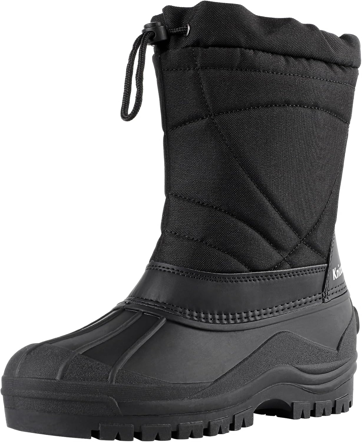 Knixmax Women's Men's Snow Boots Winter Shoes Waterproof Soles Fur Lined Lace-Up...