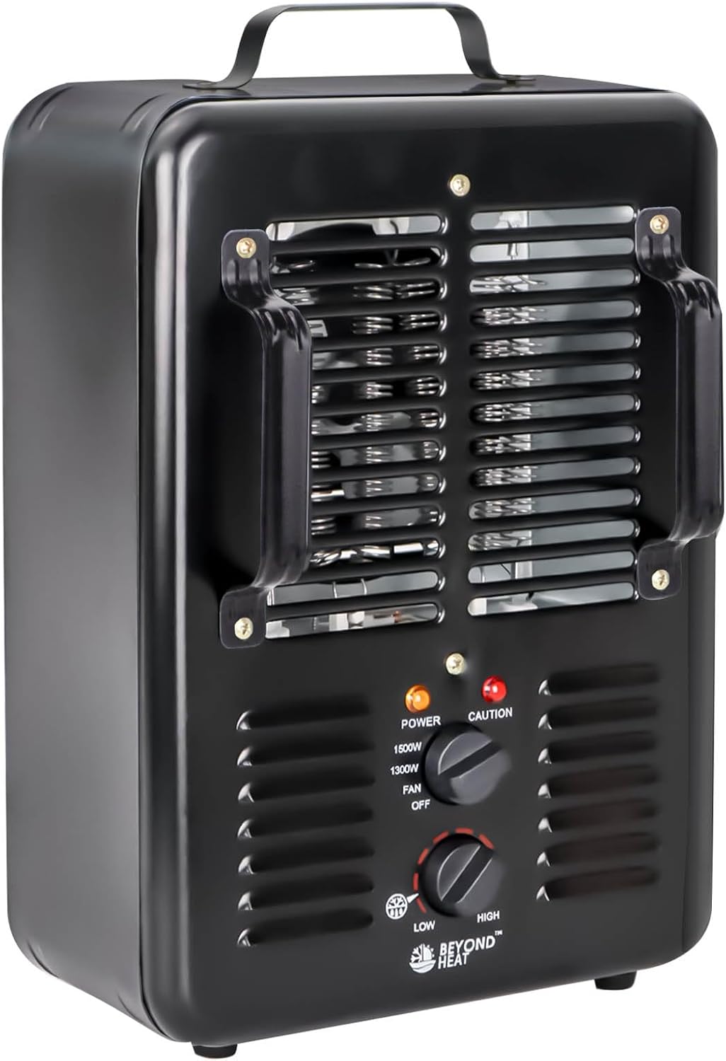 Milkhouse Space Heater, 1300W/1500W Electric Heater with Thermostat, 3 Heat Sett...