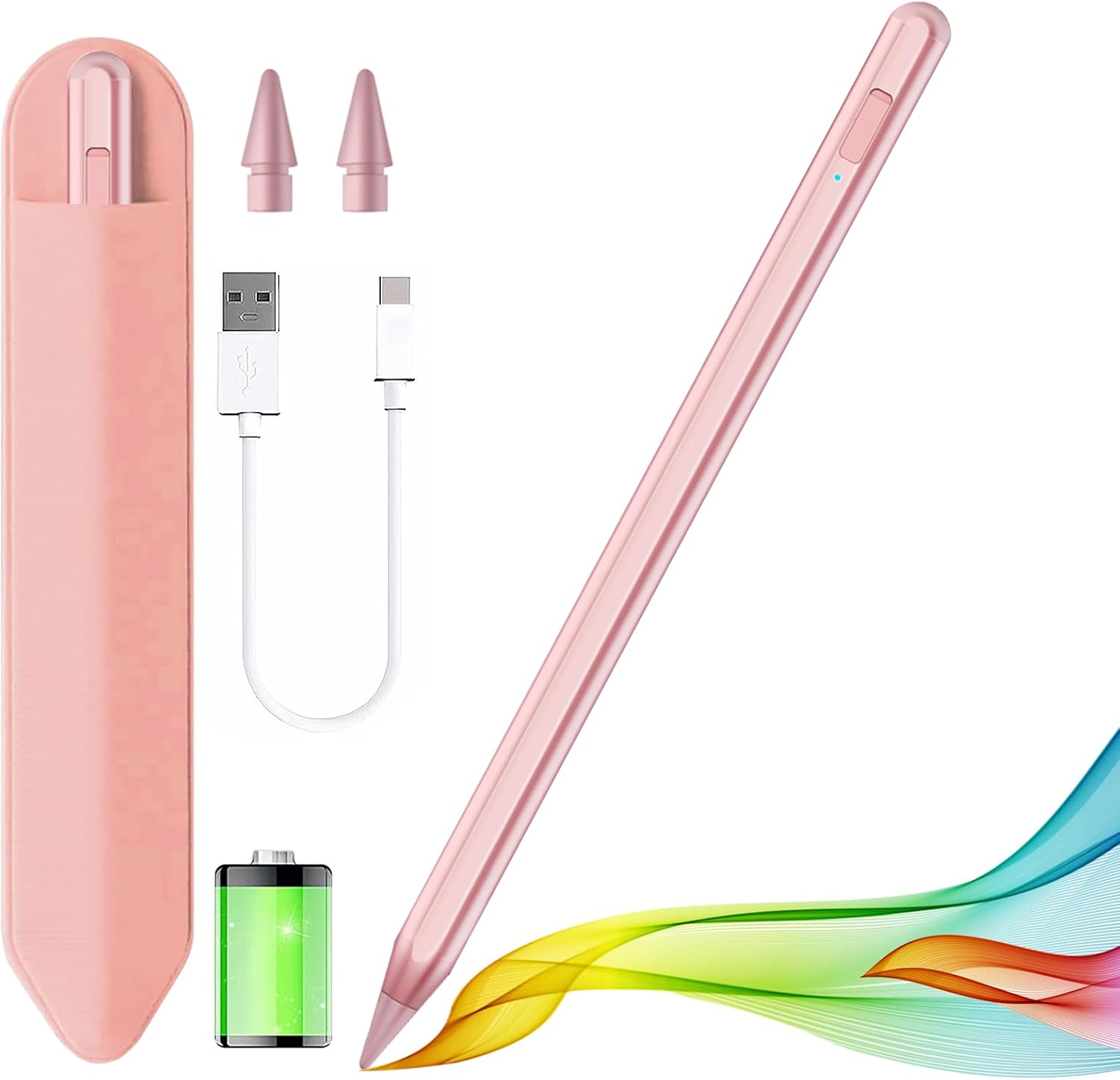 Stylus Pen for iPad 2018-2024 with Palm Rejection, Apple Pencil for Apple iPad 1...