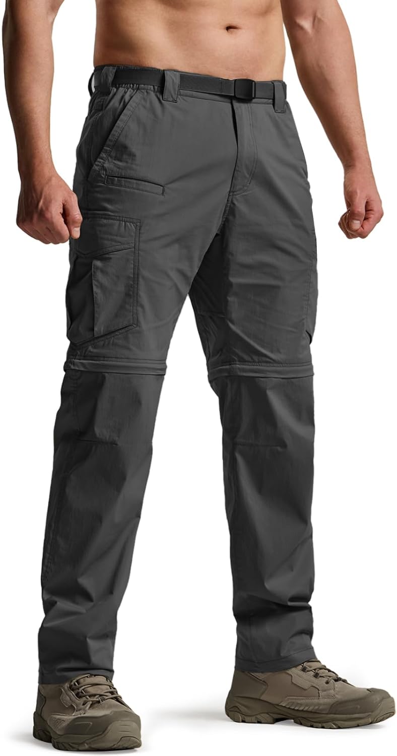 CQR Men's Convertible Cargo Tactical Pants, Water Resistant Outdoor Hiking Pants...