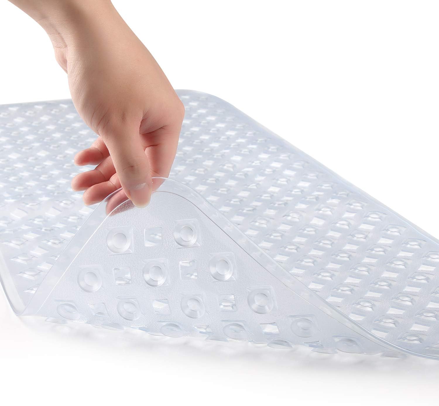 WELTRXE Bathtub Mat Non Slip Shower Mat with 260 Suction Cups, Machine Washable...
