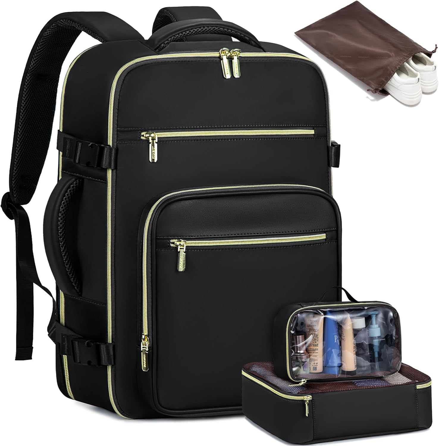LOVEVOOK Travel Backpack For Women,40L Carry On Backpack Flight Approved,TSA Per...