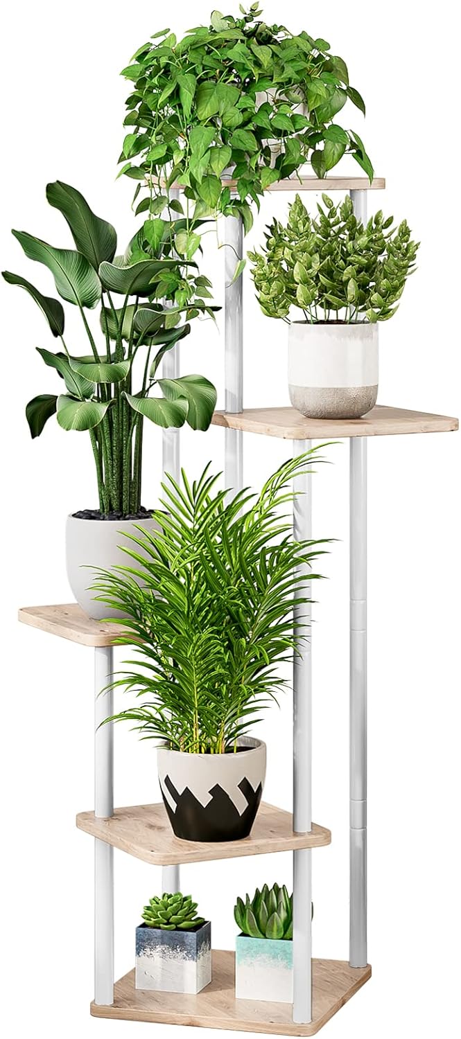 AZERPIAN Plant Stand 5 Tier Indoor Metal Flower Shelf for Multiple Plants Corner...