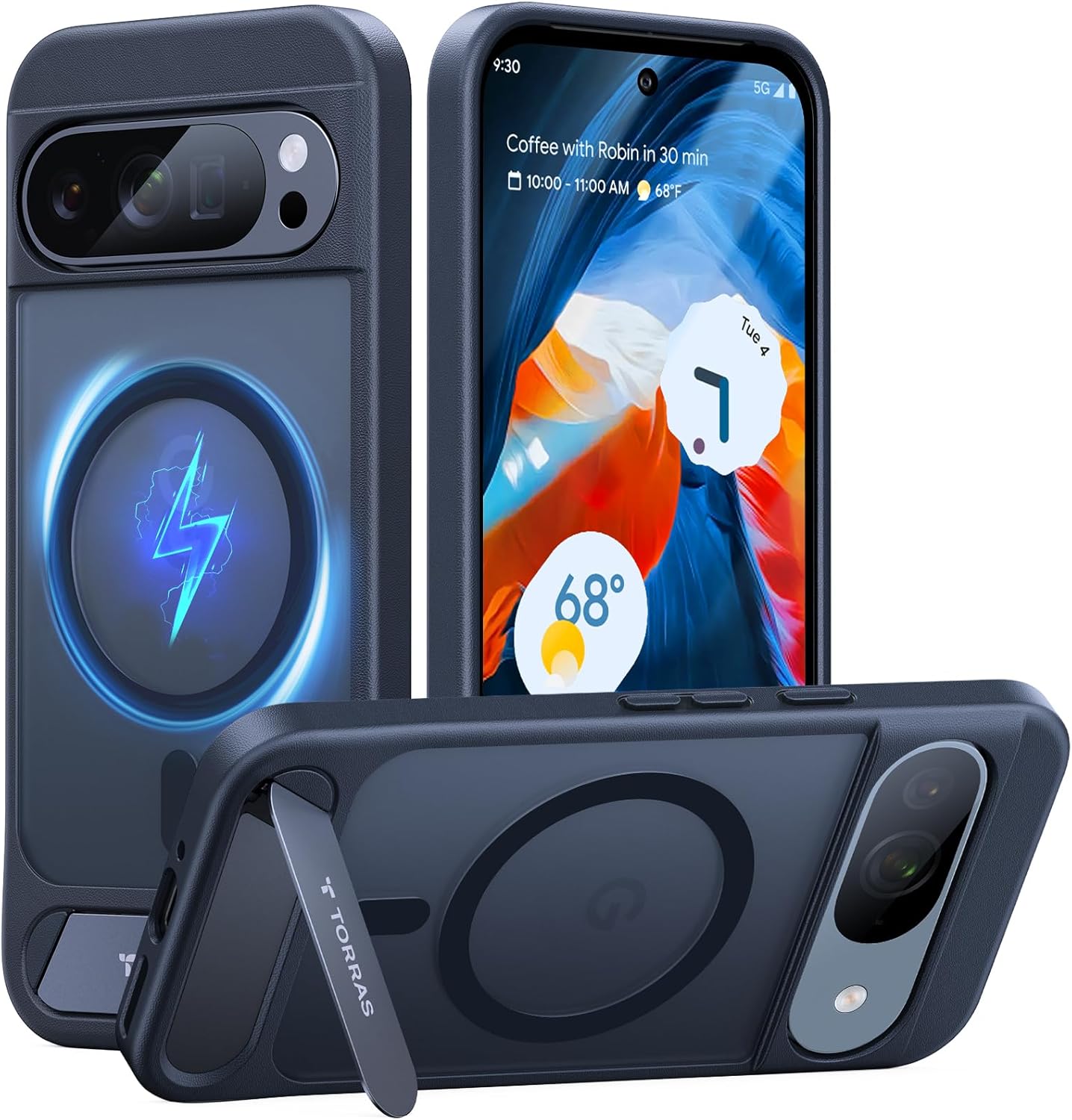 TORRAS Magnetic & Stand for Google Pixel 9 Pro Case/Pixel 9 Case, Fit for MagSaf...