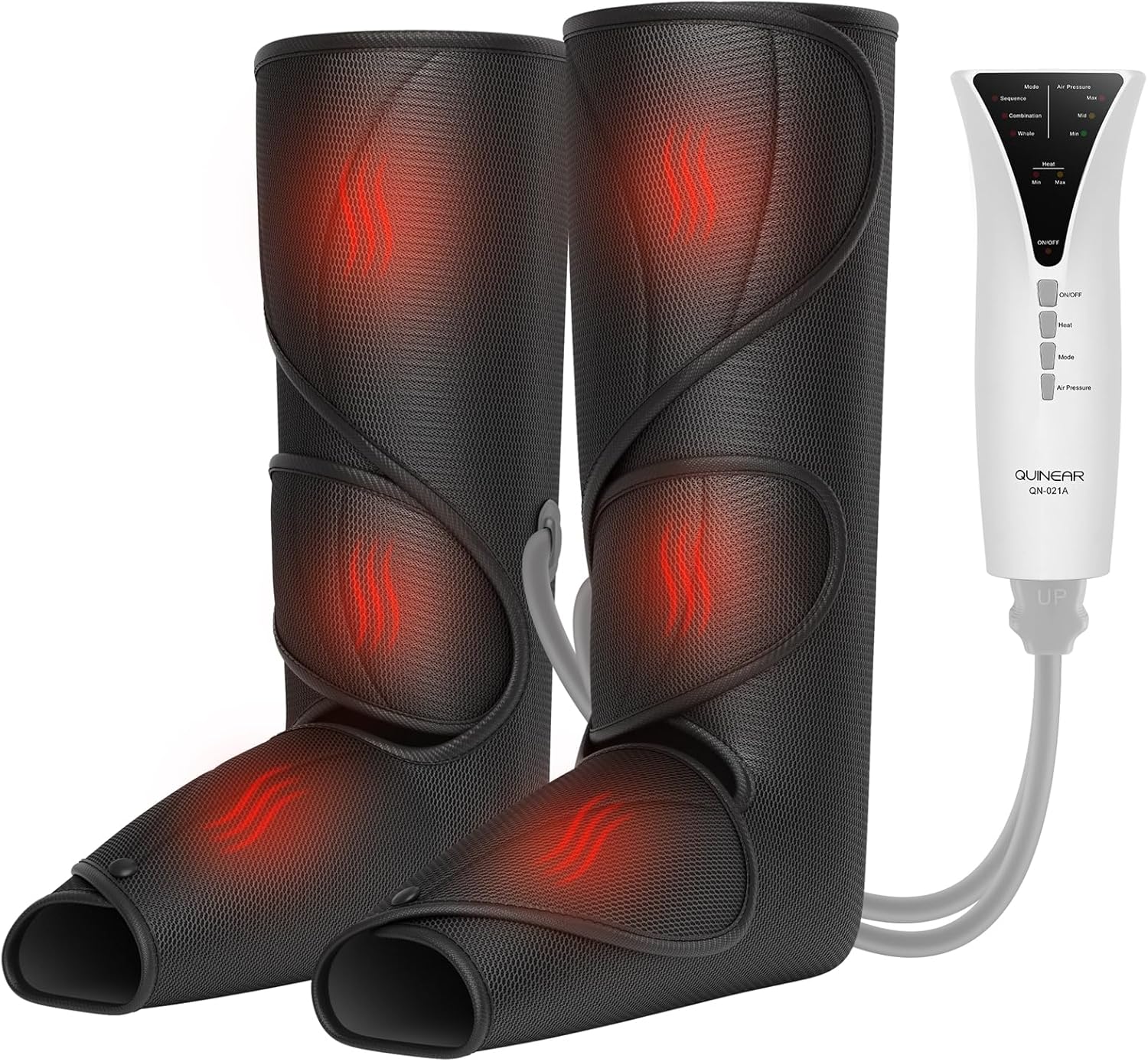 QUINEAR Leg Massager with Heat Air Compression Massage for Foot & Calf Helpful f...