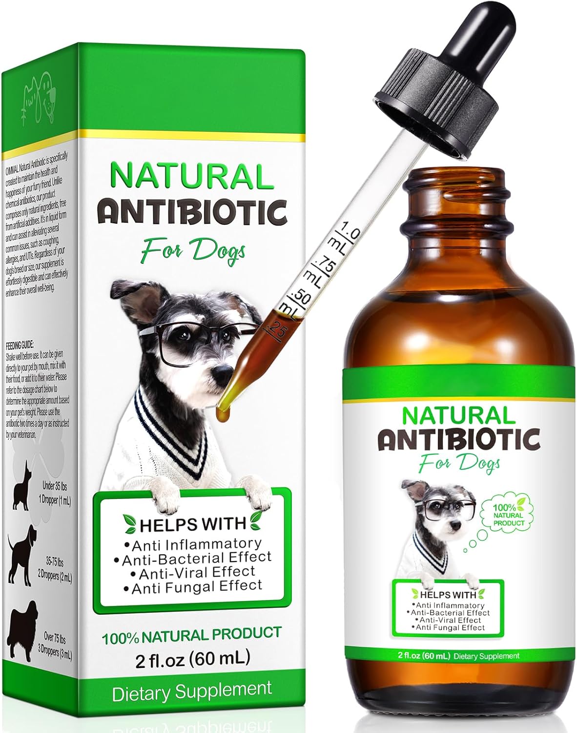 Dog Antibiotics, Antibiotics for Dogs, Natural Dog Antibiotics Drops Supports Do...