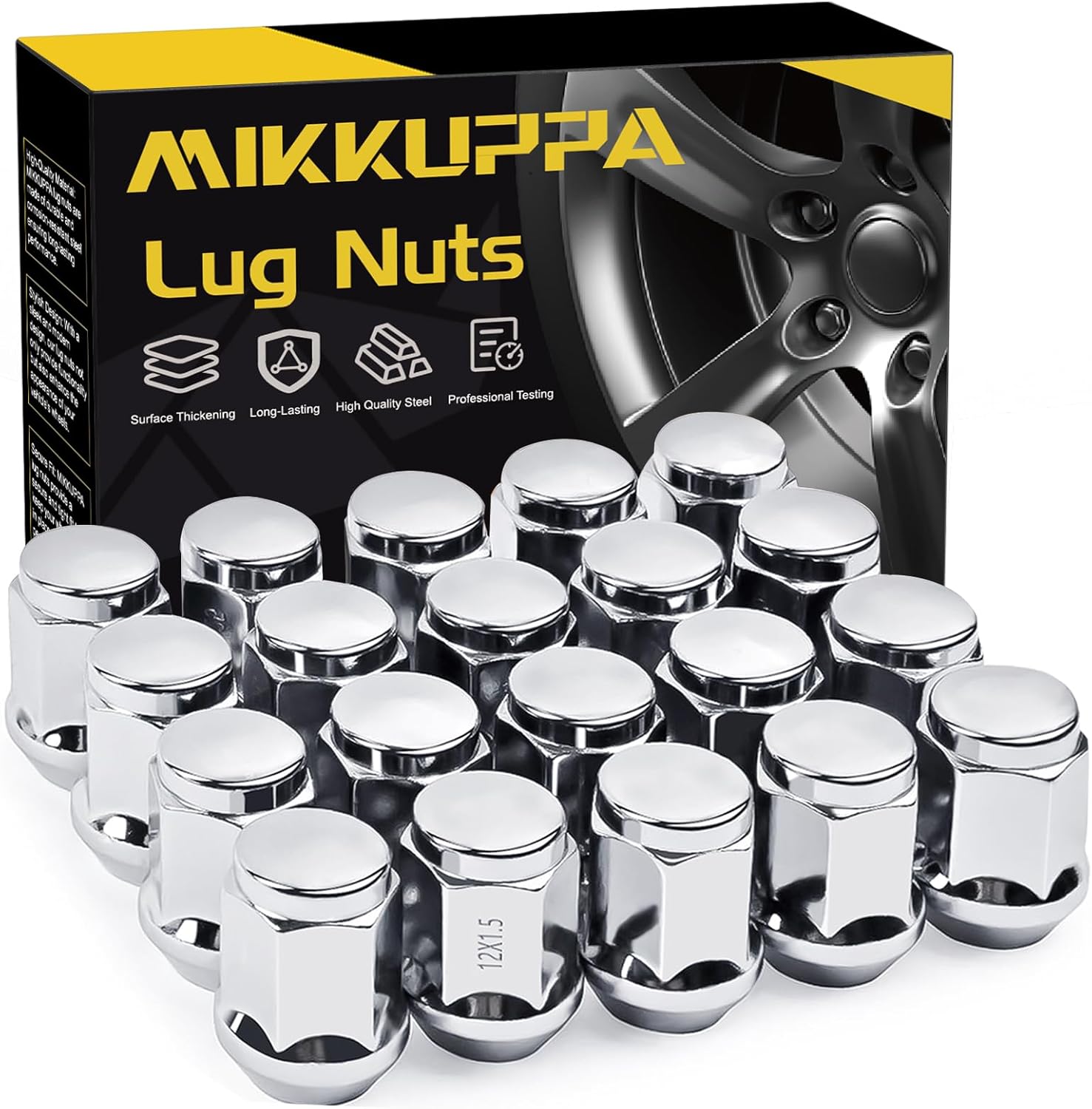 MIKKUPPA M12x1.5 Lug Nuts - Replacement for 2006-2019 Ford Fusion, 2000-2019 For...
