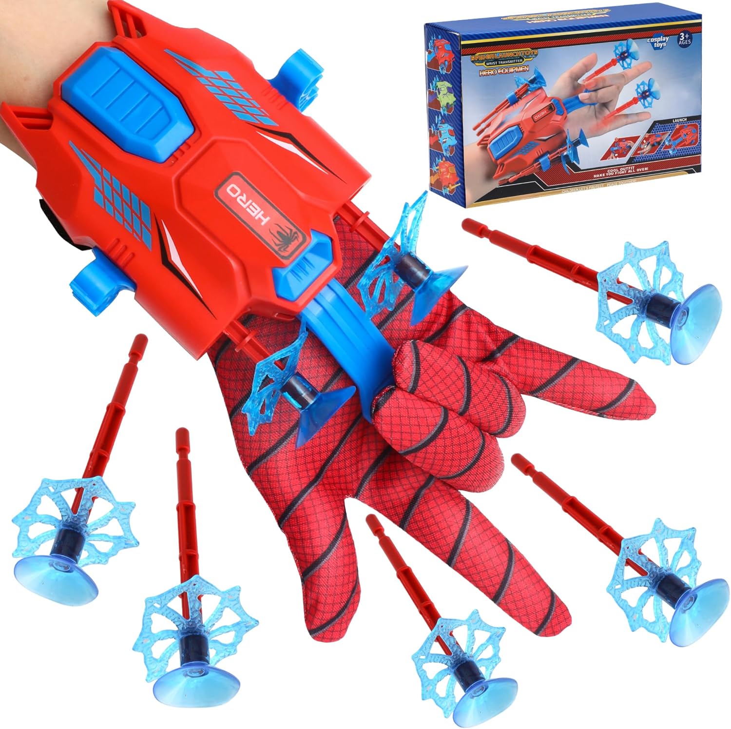 Spider Web Shooters for Kids - Spider Toys Web Shooters With 2 Launch Ports Web...