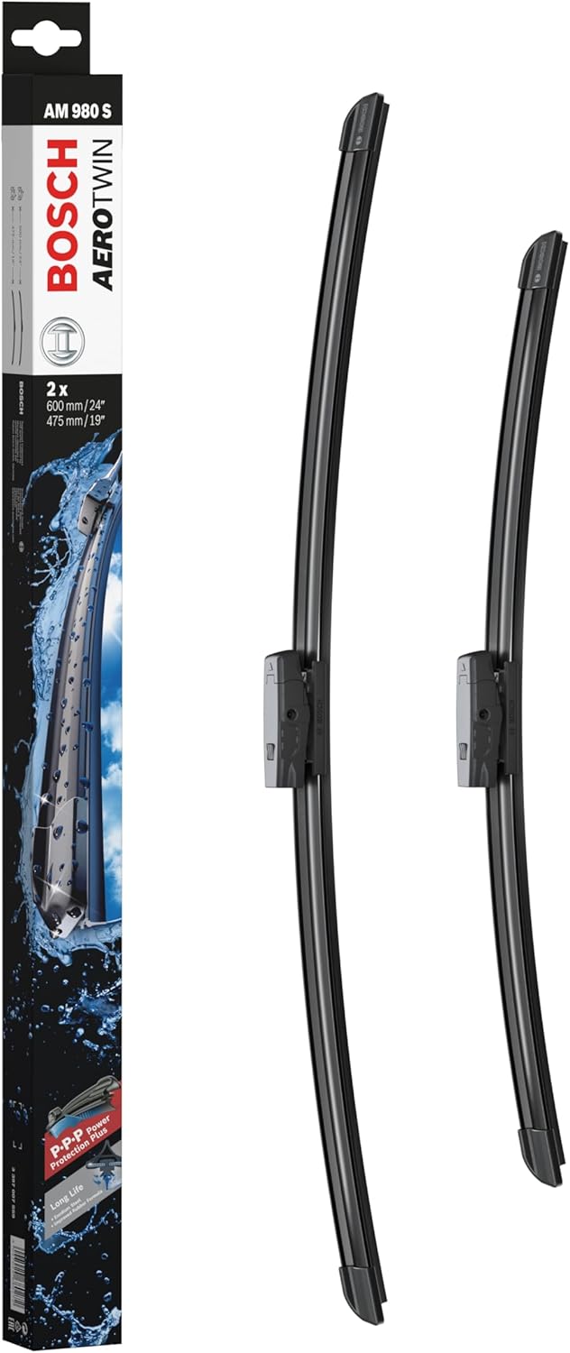 Bosch Wiper Blade Aerotwin AM980S, Length: 600mm/475mm − Set of Front Wiper Blad...