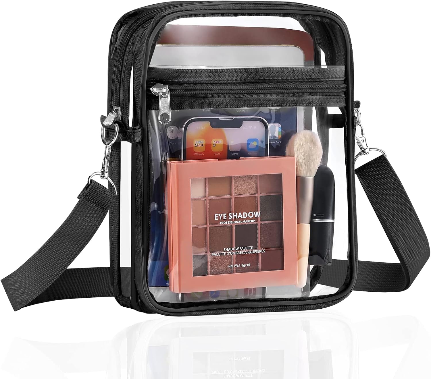 MoKo Clear Bag Stadium Approved, Crossbody Bag Purse Adjustable Strap Shoulder B...