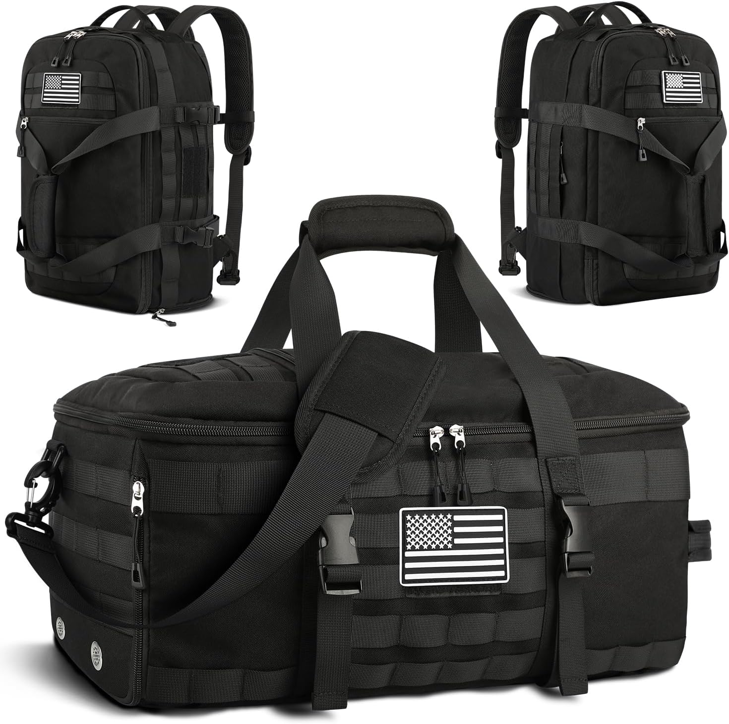 ETRONIK Gym Bags for Men Women, Tactical Duffle Bag Backpack with Shoe Compartme...