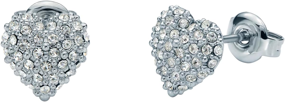 Ted Baker Adoraa Crystal Sweetheart Stud Earrings For Women Silver/Crystal