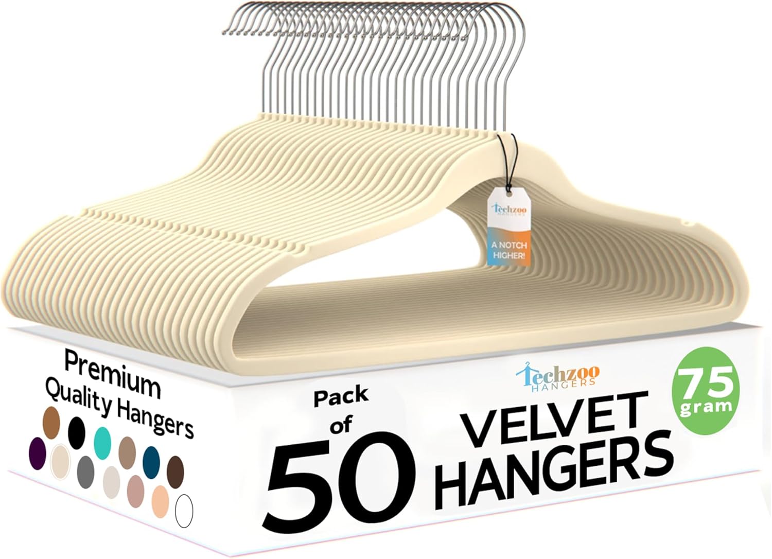 50 Pack New Premium Quality Velvet Hangers Ultra Thin Non Slip Adult Felt Space...