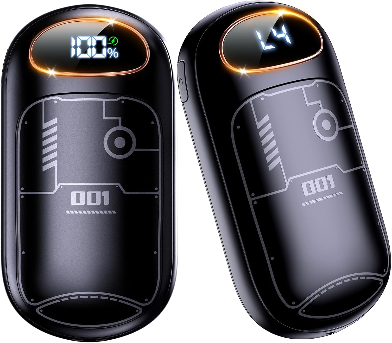 Hand Warmers Rechargeable - 7000mAh Electric Hand Warmer Reusable 2 Pack, LED Di...