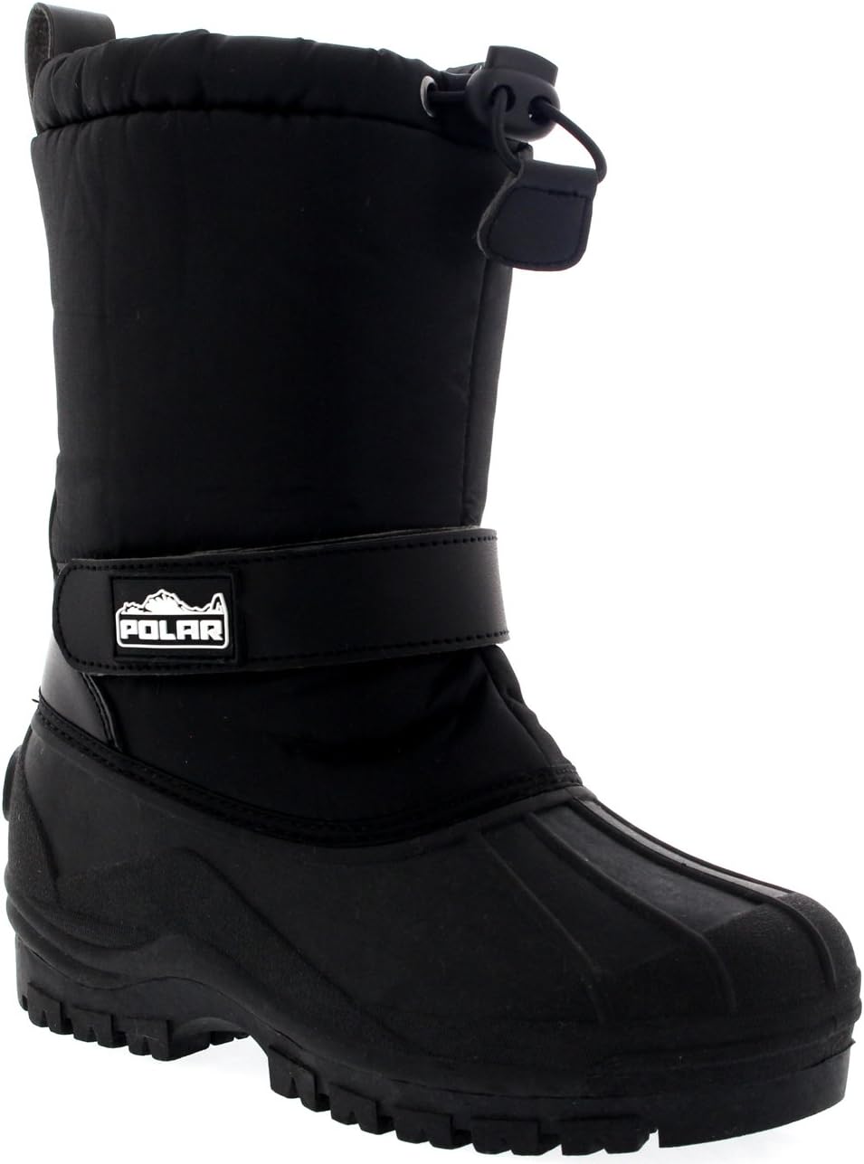 Unisex Kids Pull On Drawstring Closure Nylon Winter Snow Rain Boots 13 UK Black