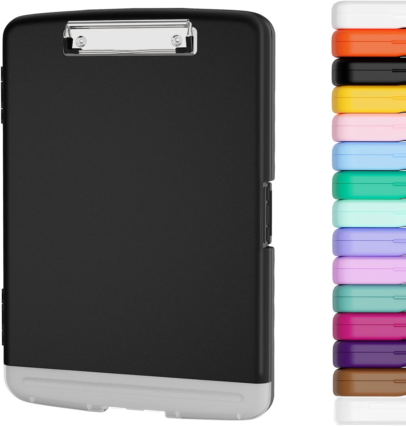 Piasoenc Clipboard with Storage, 8.5 x 11 Organization Box with Pen Holder and A...